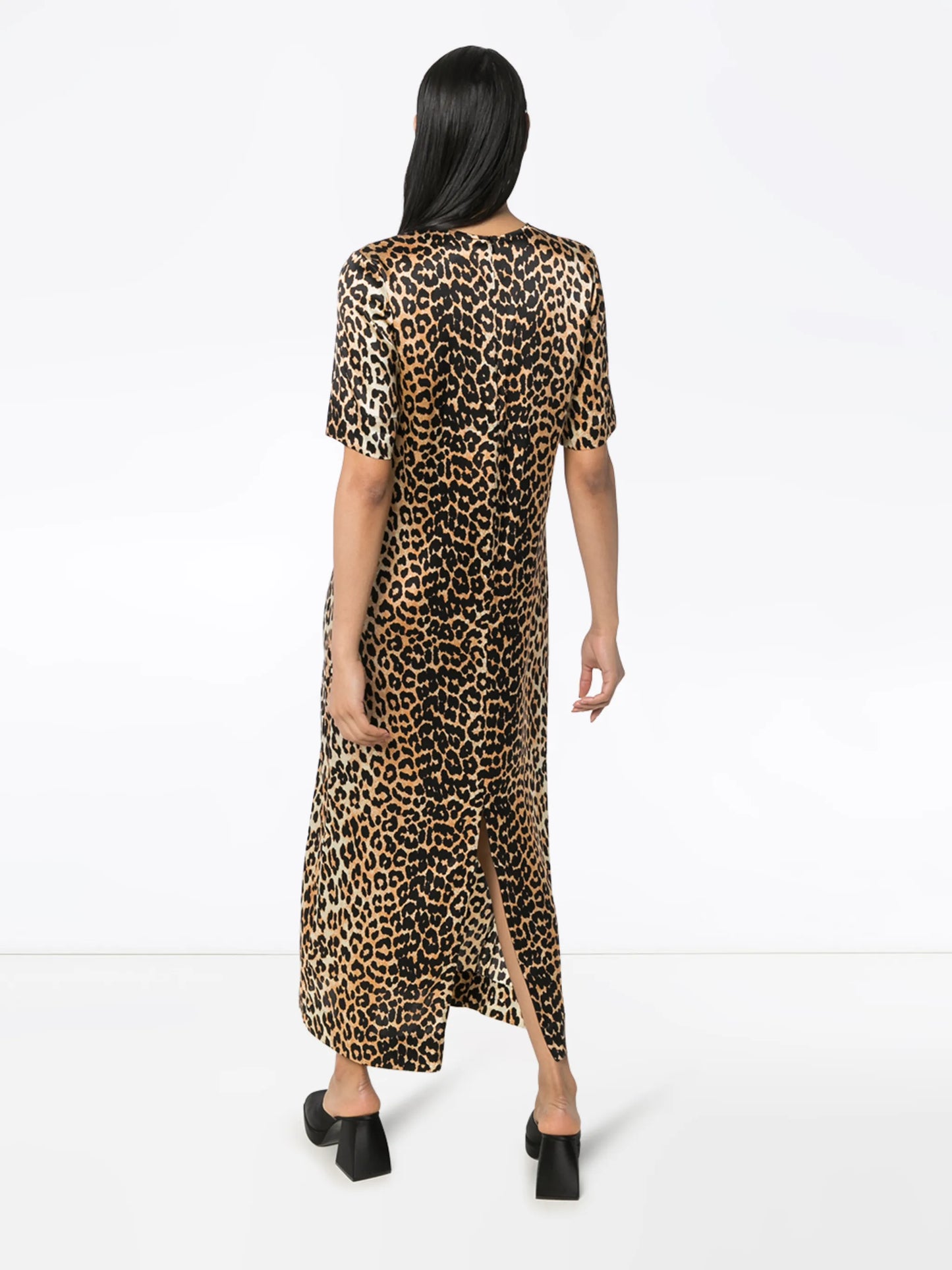 leopard-print maxi dress
