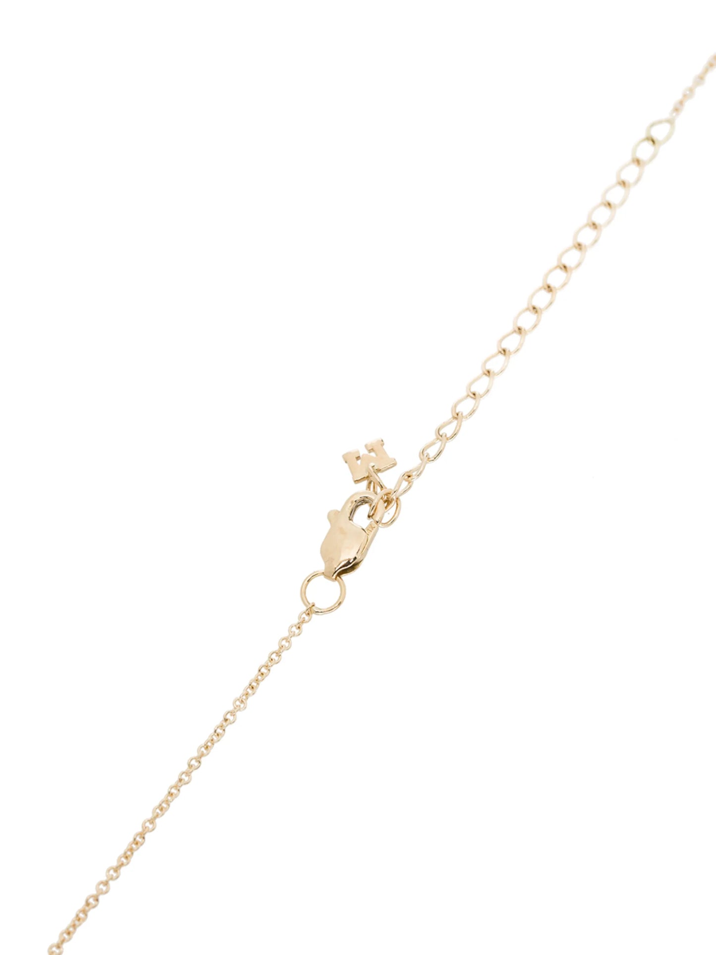 14kt yellow gold A initial pendant necklace