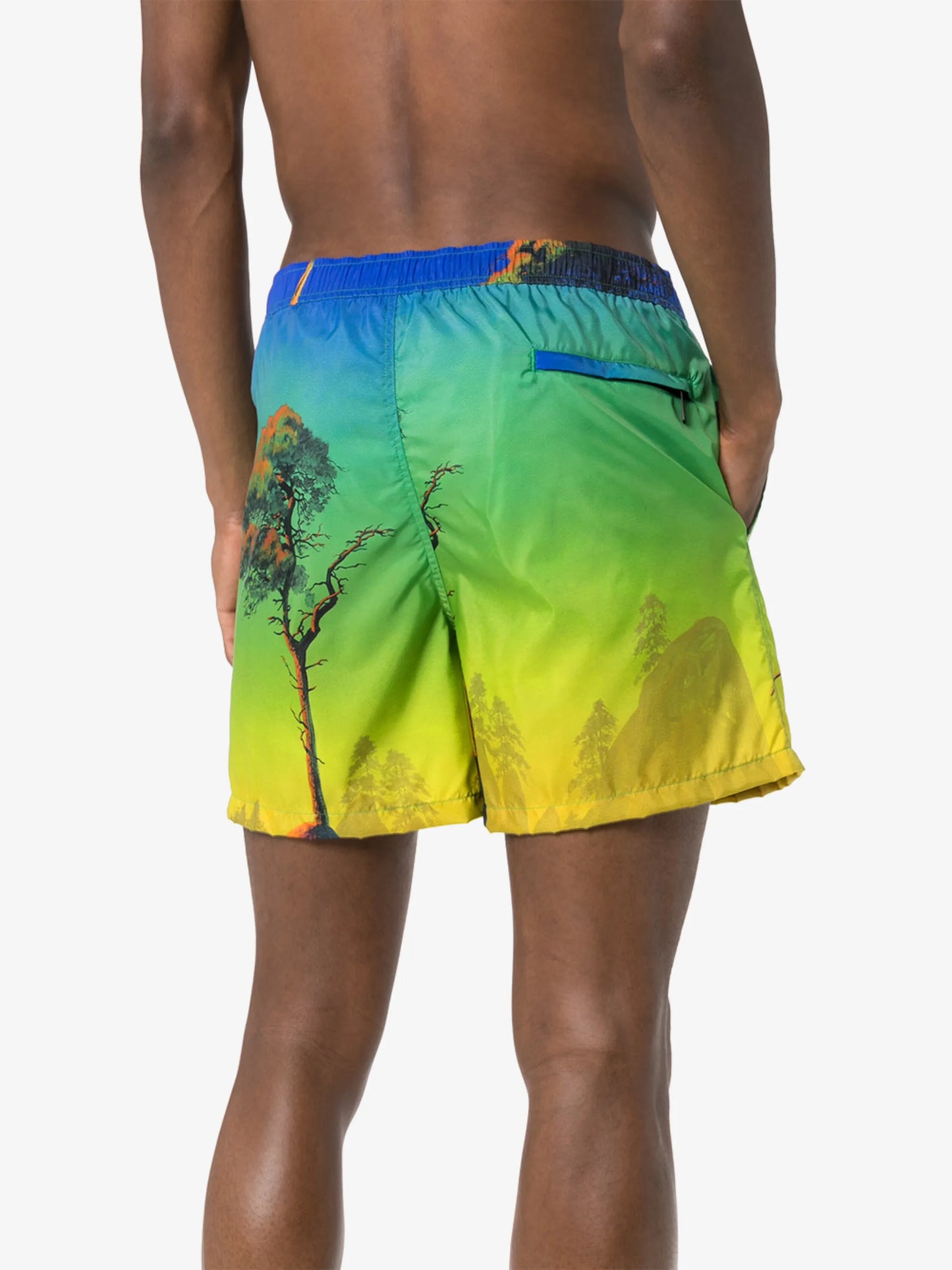 Dragon At Dawn print swim shorts