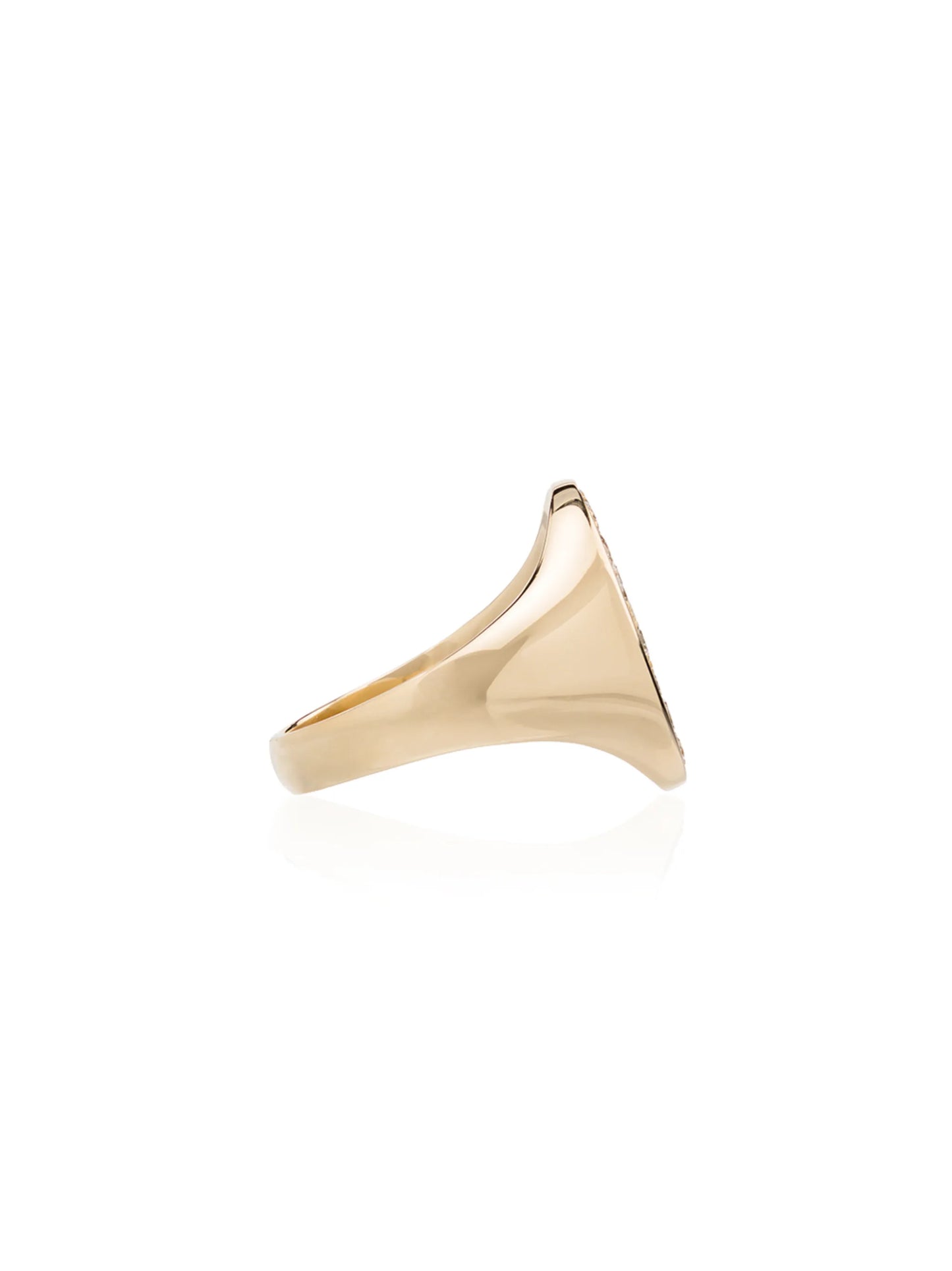 14K yellow gold Galaxy diamond signet ring