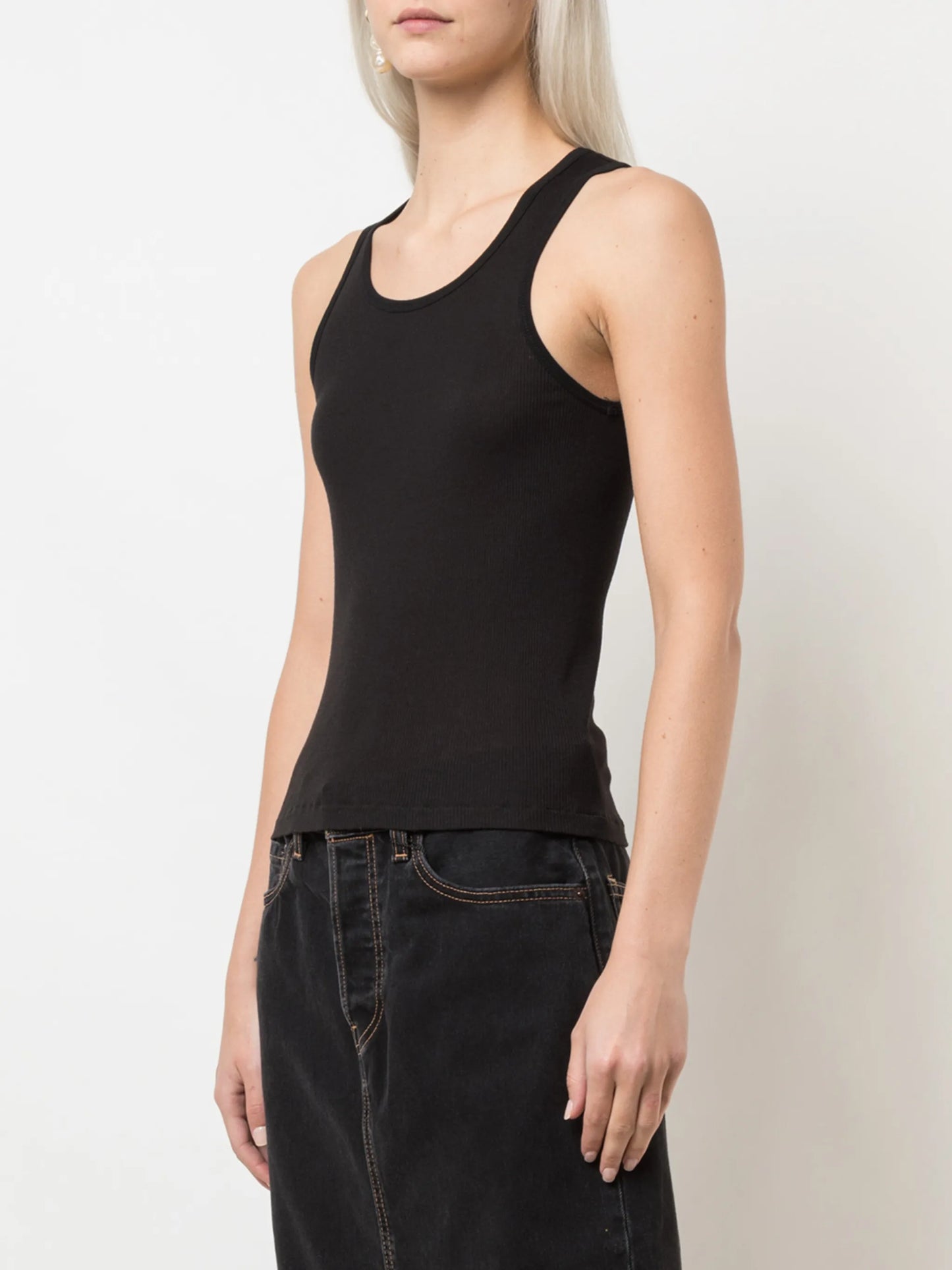 ribbed slim-fit tank top