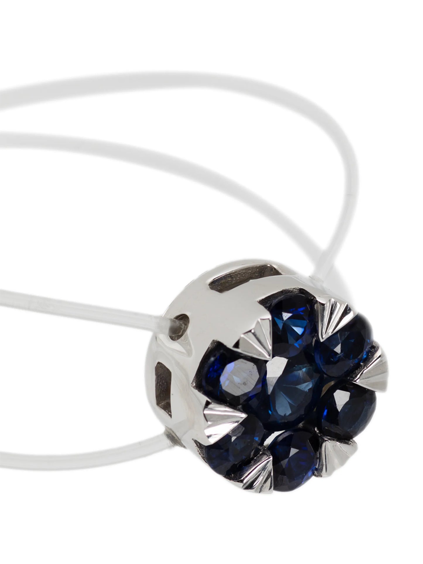 18kt white gold sapphire ring