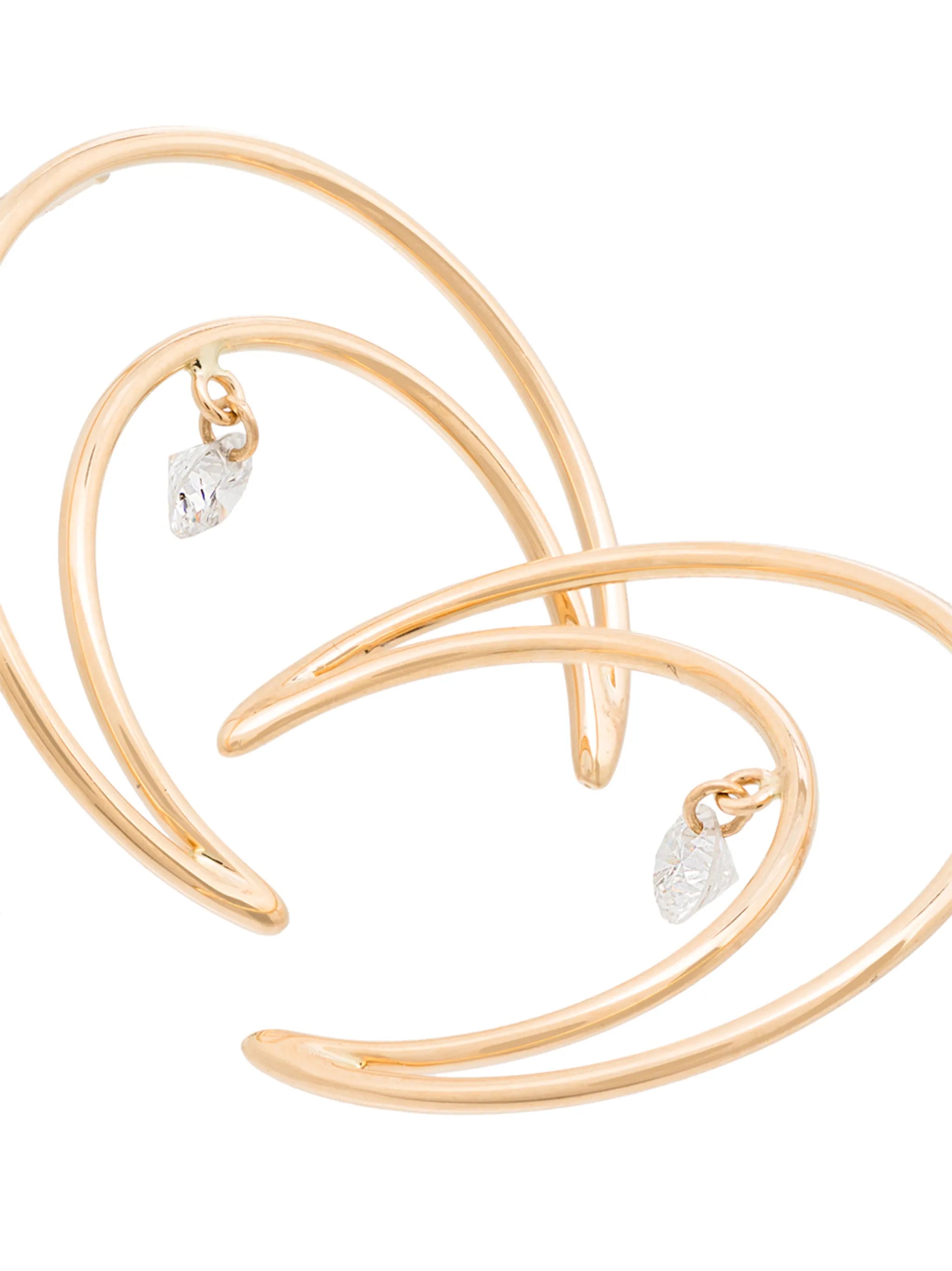 18kt yellow gold crescent moon earrings