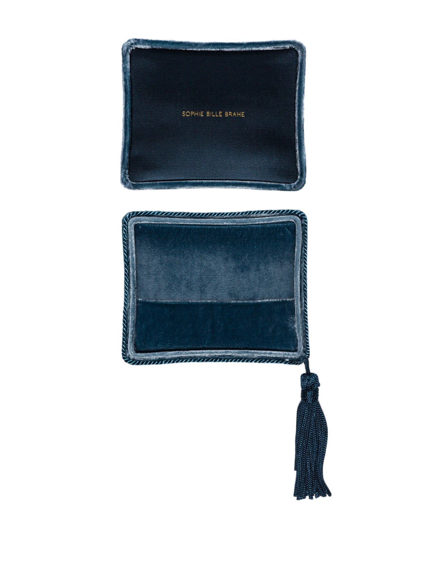 tassel-trimmed velvet jewellery case