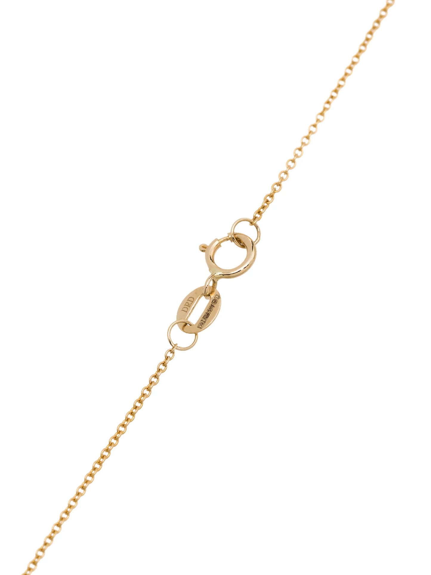 14kt yellow gold diamond charm necklace