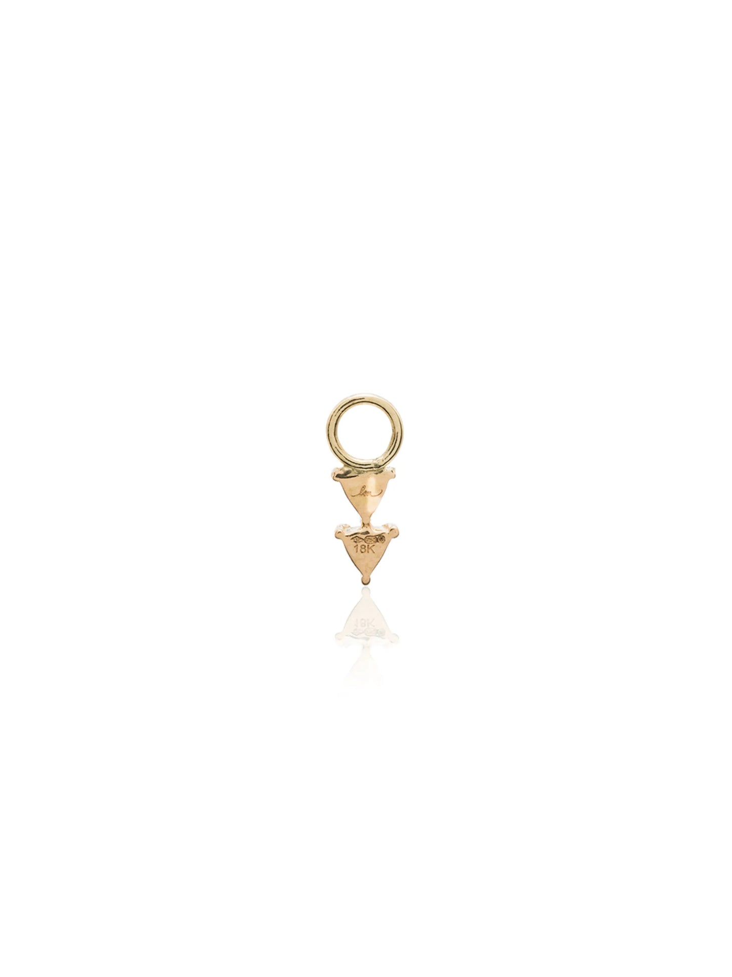 18kt gold diamond earring charm