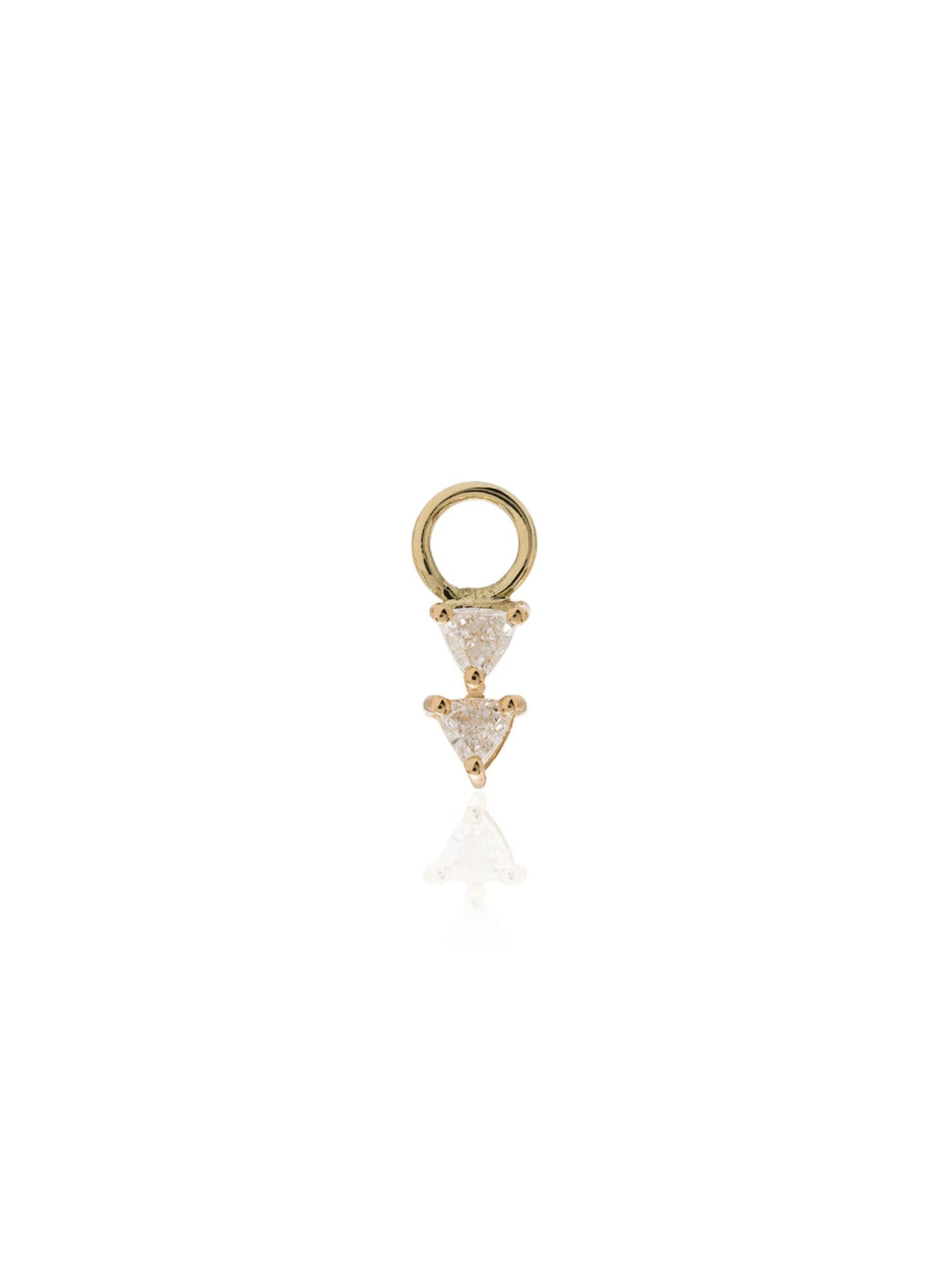 18kt gold diamond earring charm
