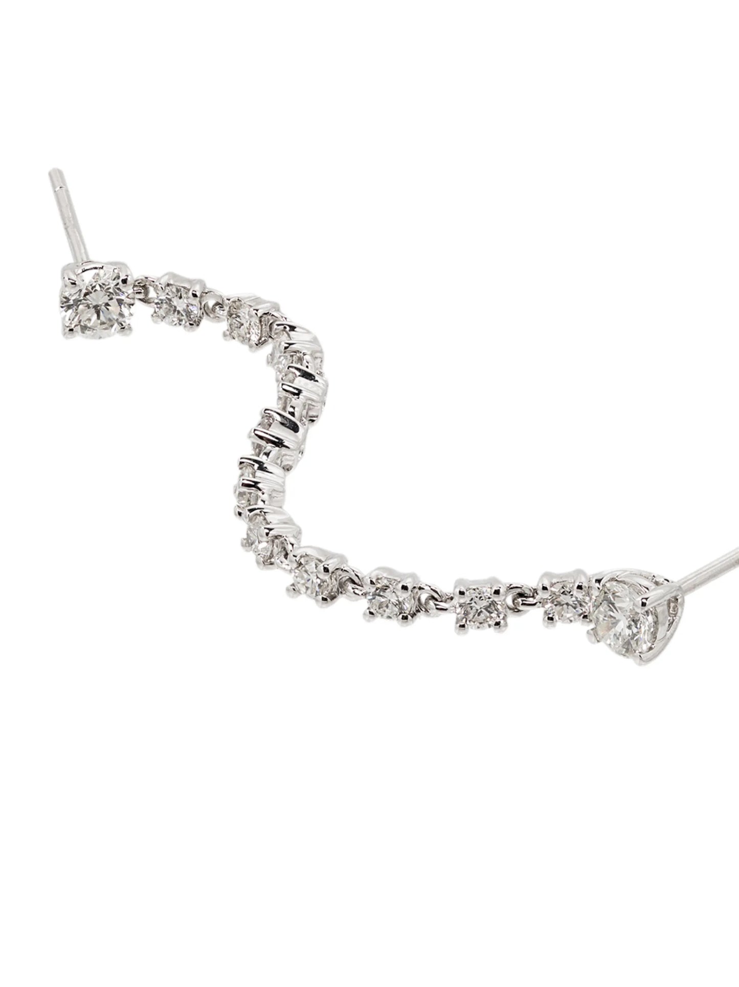 18kt white gold diamond earring