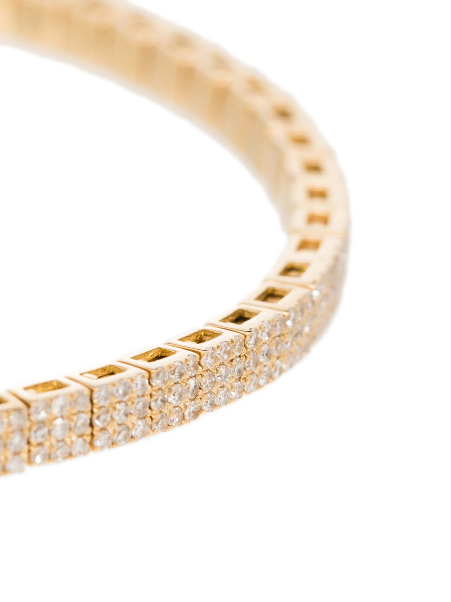 18K gold square diamond bracelet