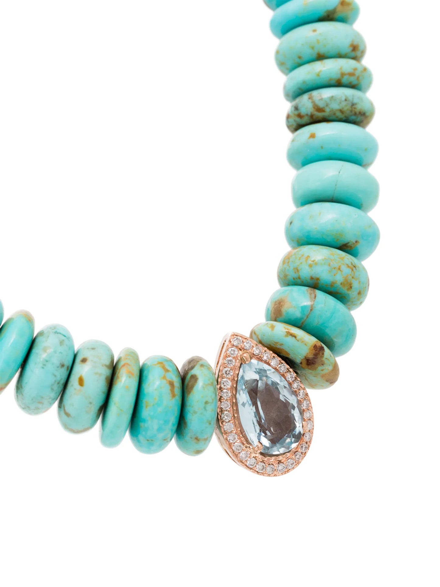 14kt rose gold multi-stone necklace
