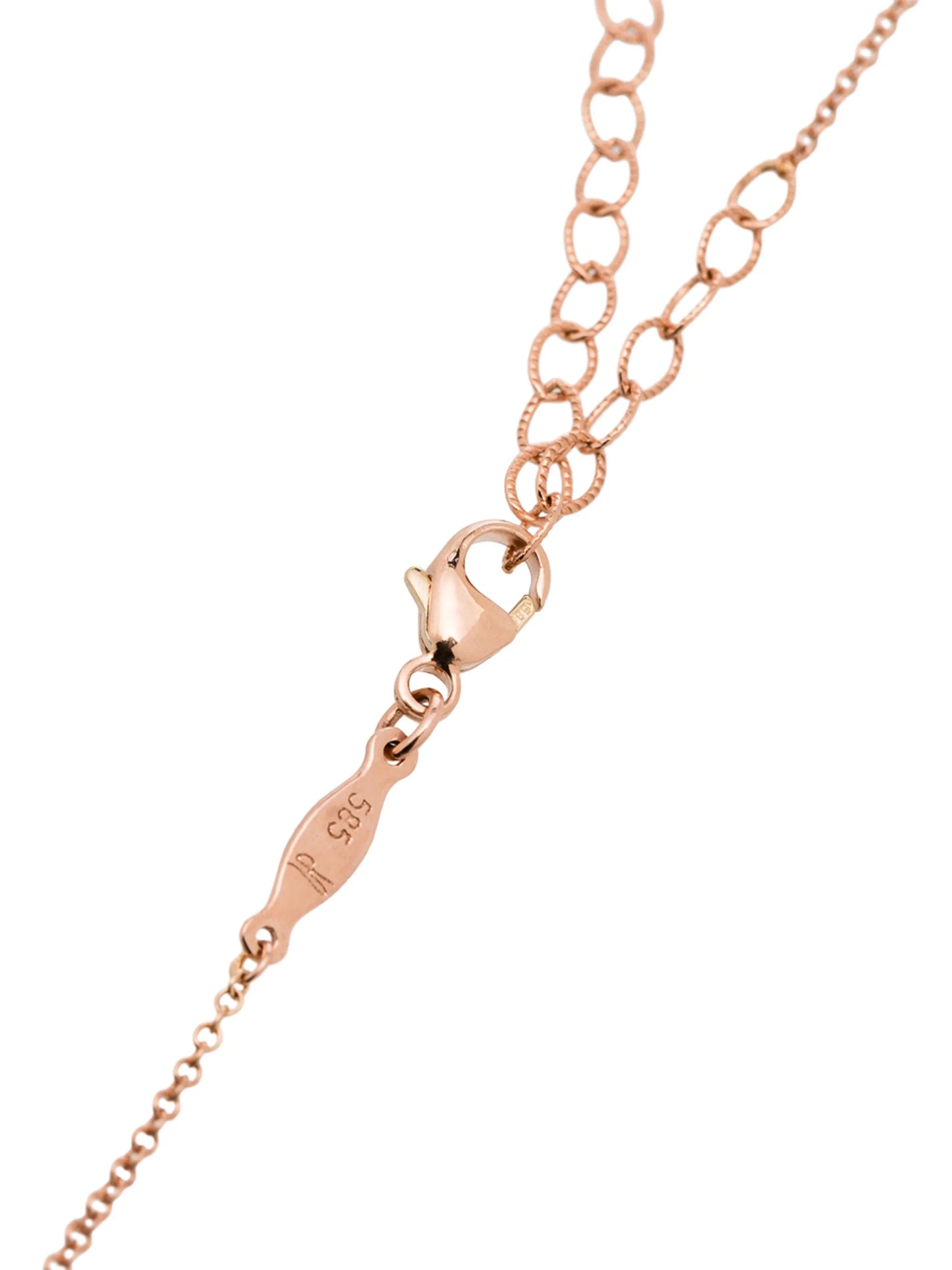 14kt rose gold multi-stone necklace