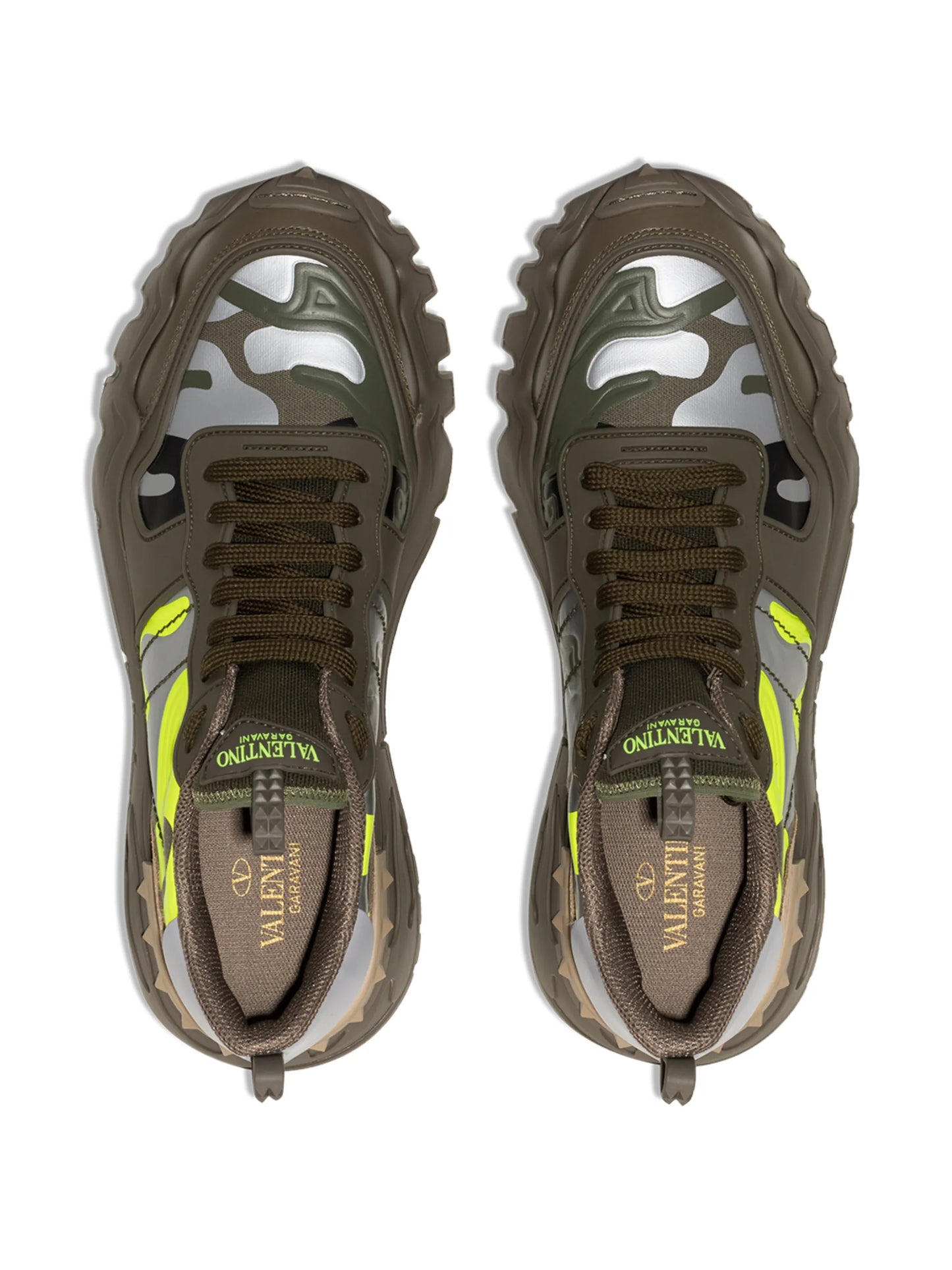 Rockrunner camouflage-print leather sneakers