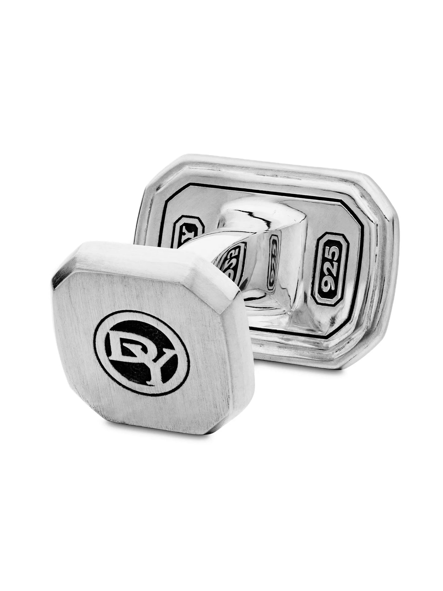 sterling silver Deco onyx cufflinks (17mm)