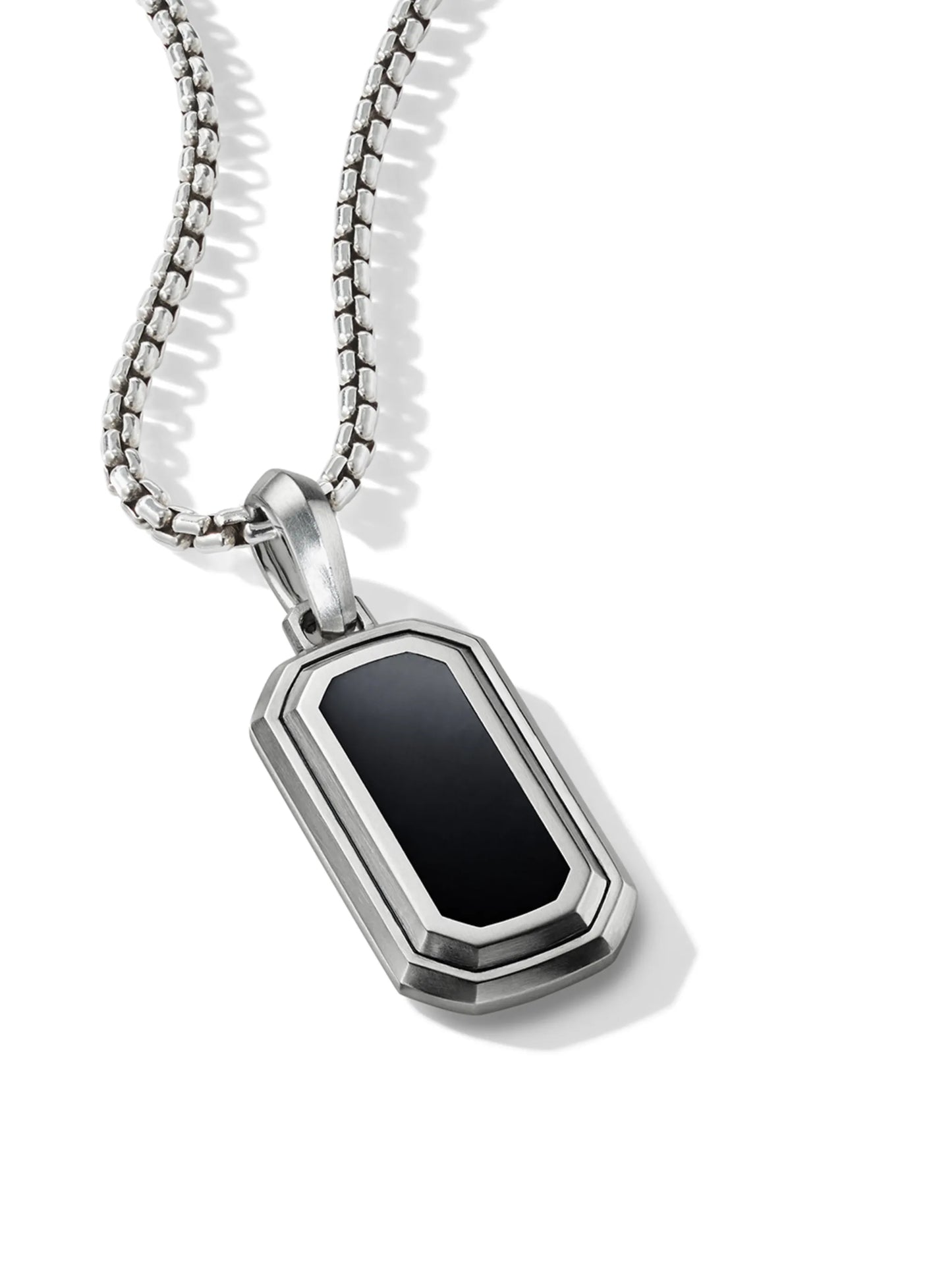 Deco sterling silver pendant