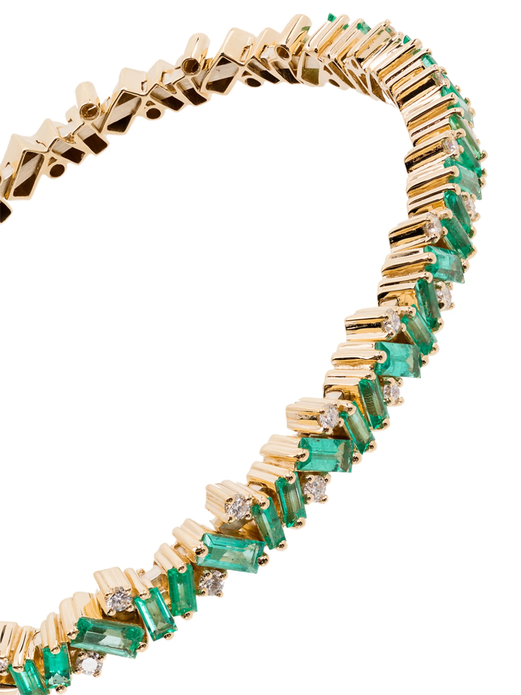 18kt yellow gold Fireworks emerald frenzy bracelet