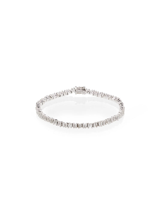 18kt white gold diamond mini tennis bracelet