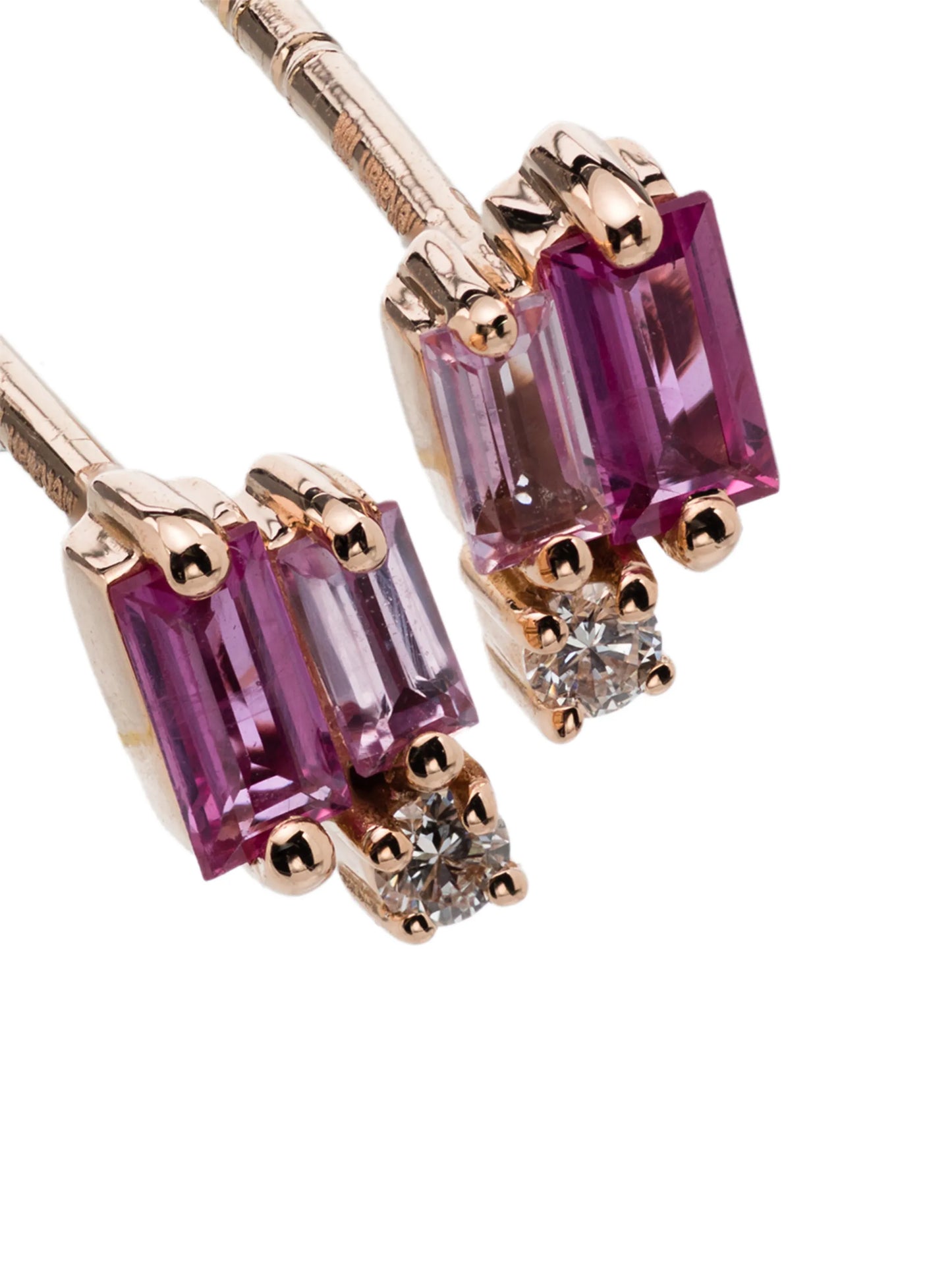 18kt gold sapphire diamond stud earrings