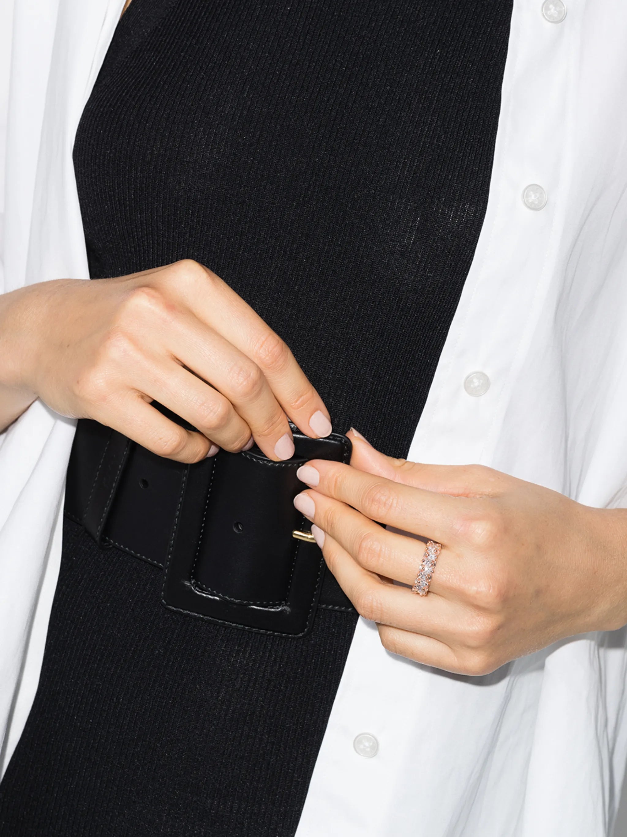 18kt rose gold diamond eternity ring