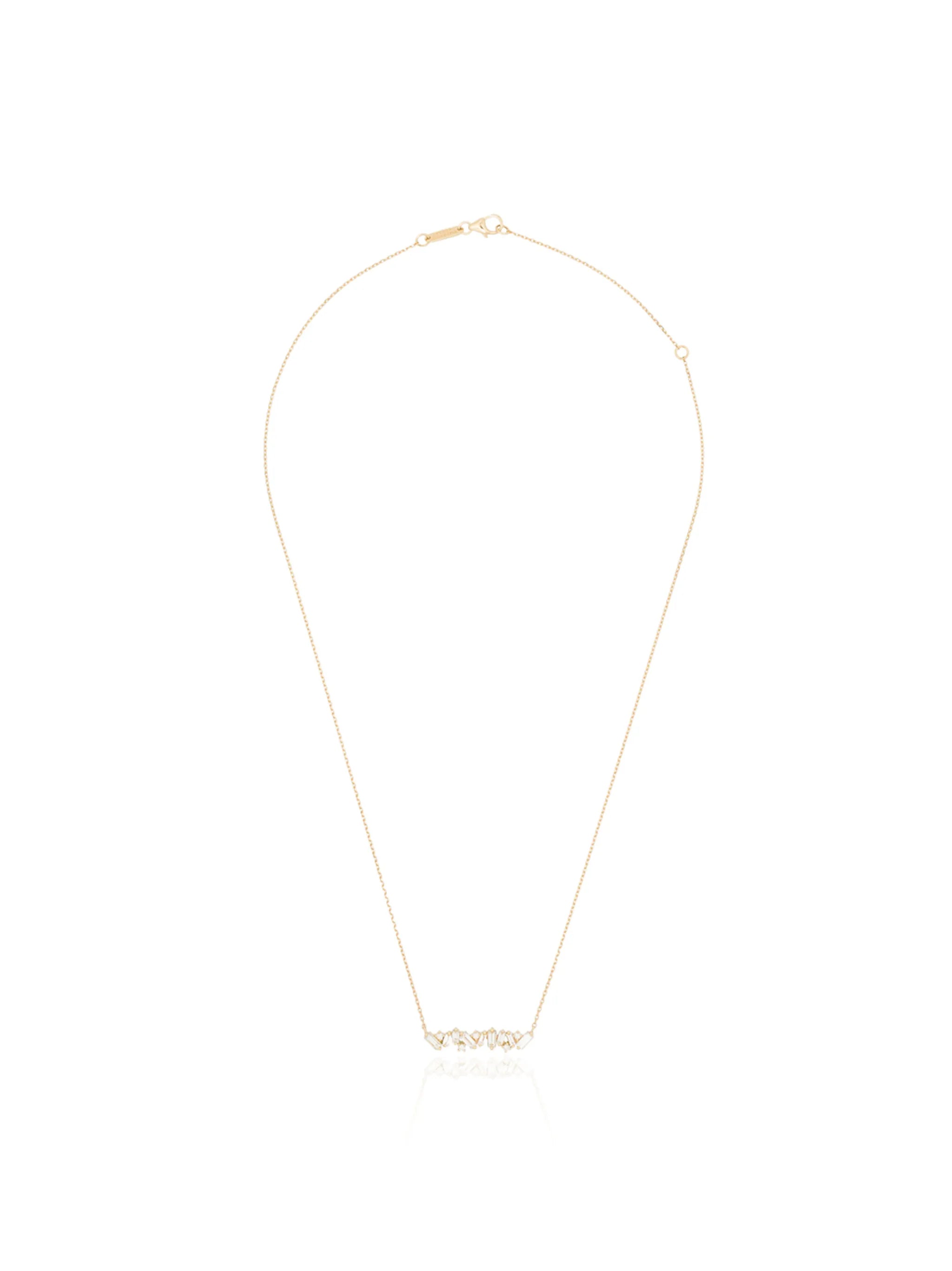 Sparkler Bar 18kt yellow gold diamond necklace