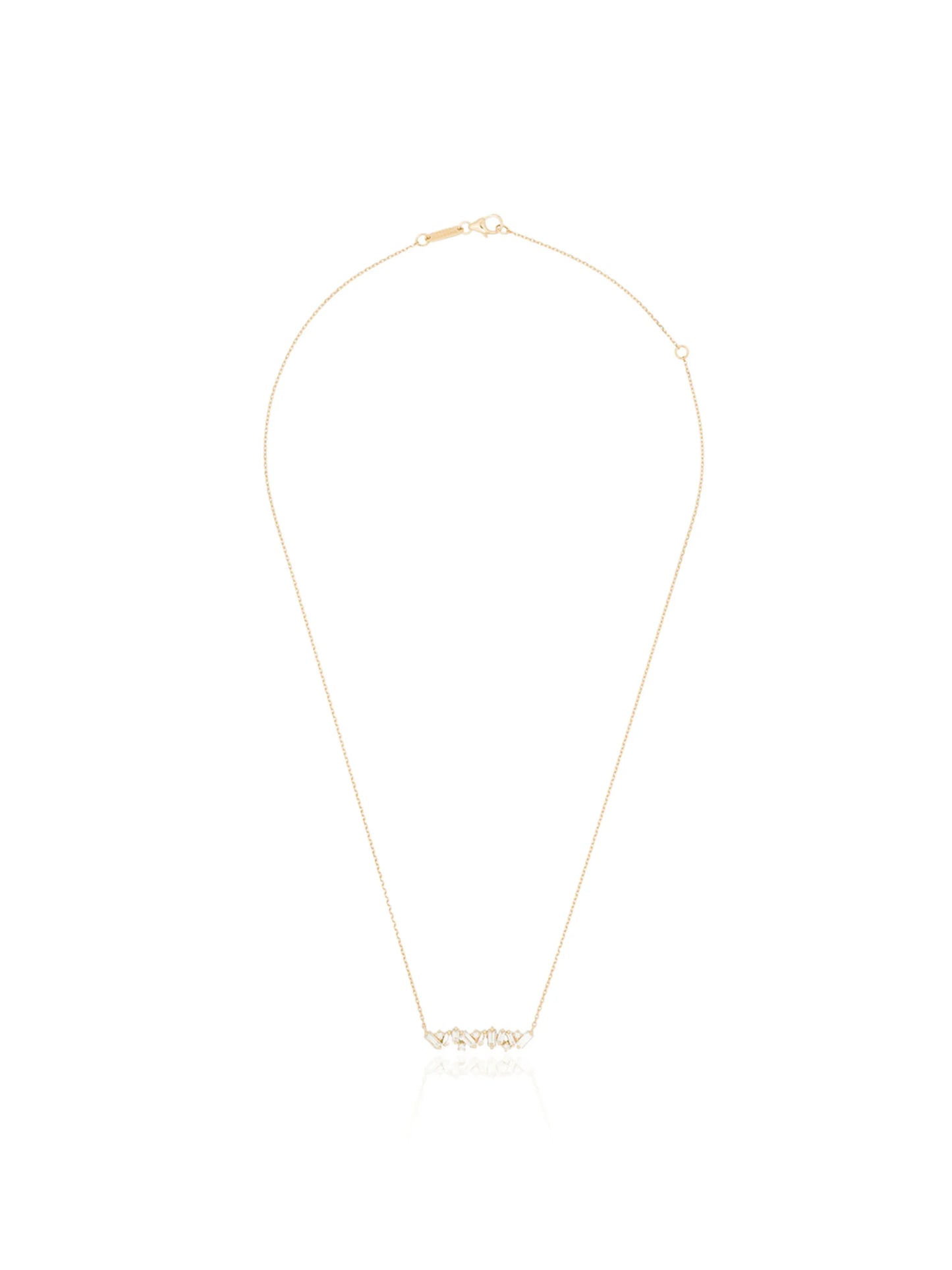 Sparkler Bar 18kt yellow gold diamond necklace