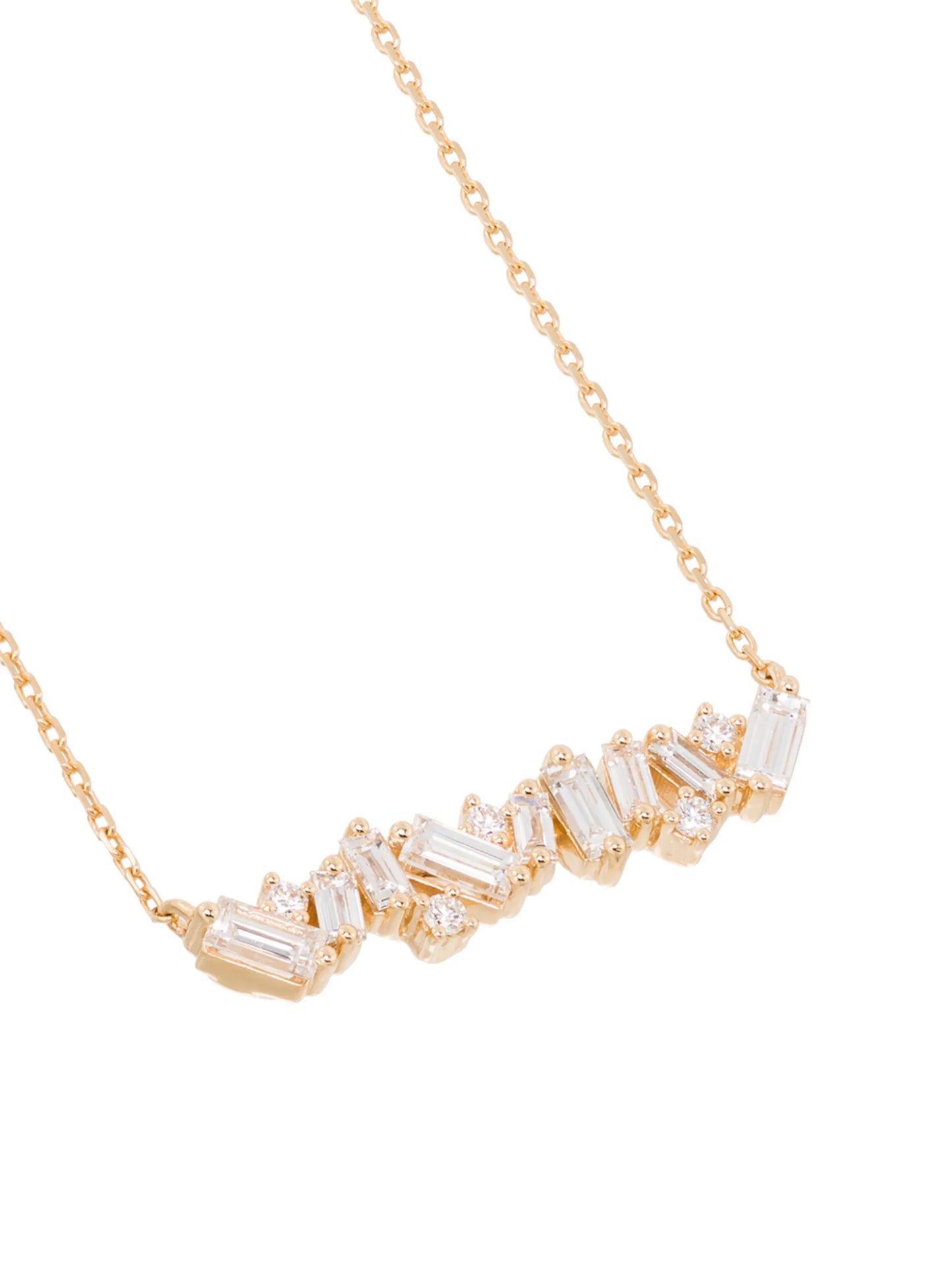 Sparkler Bar 18kt yellow gold diamond necklace