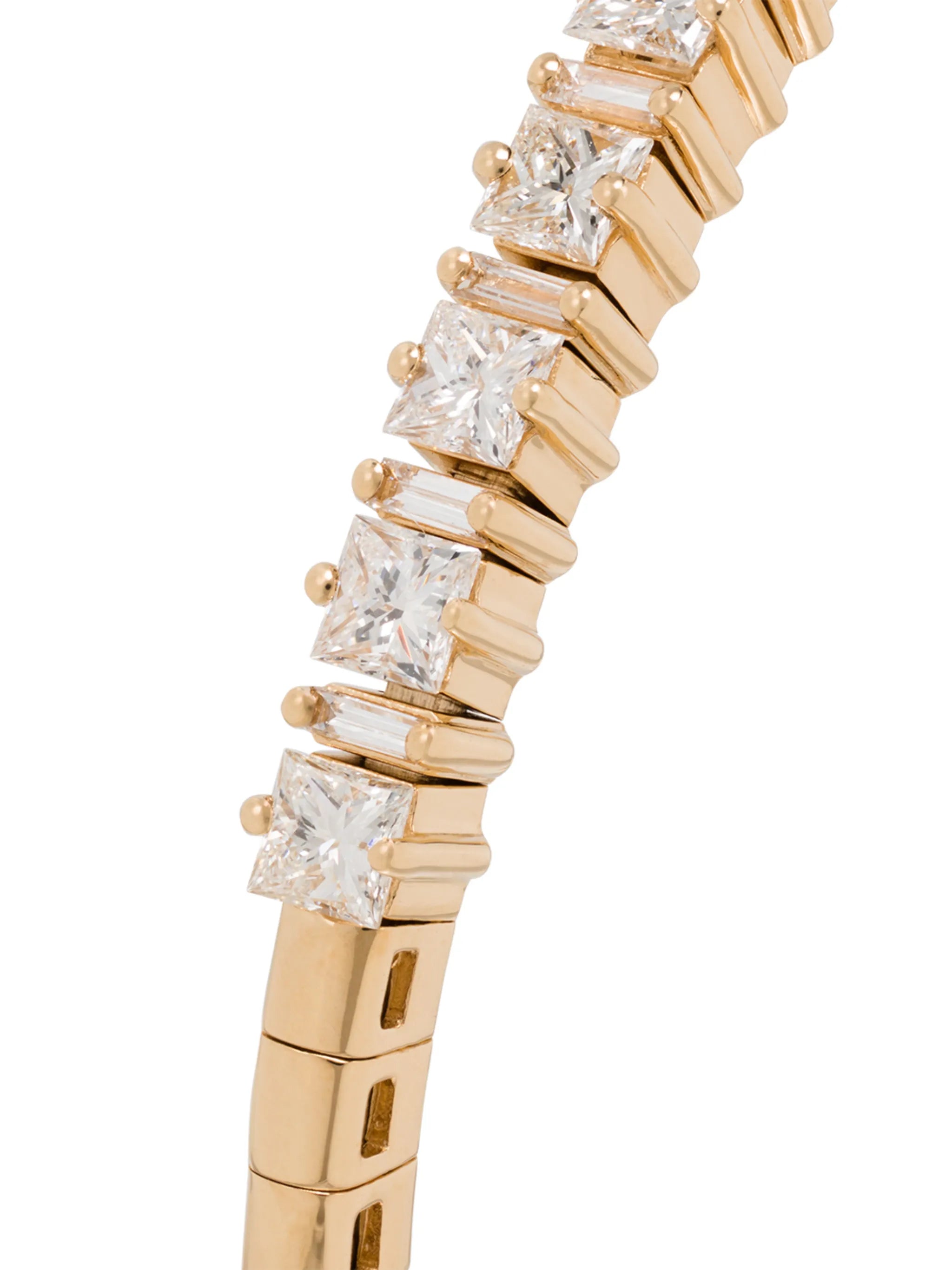 18kt yellow gold mixed cut diamond bracelet