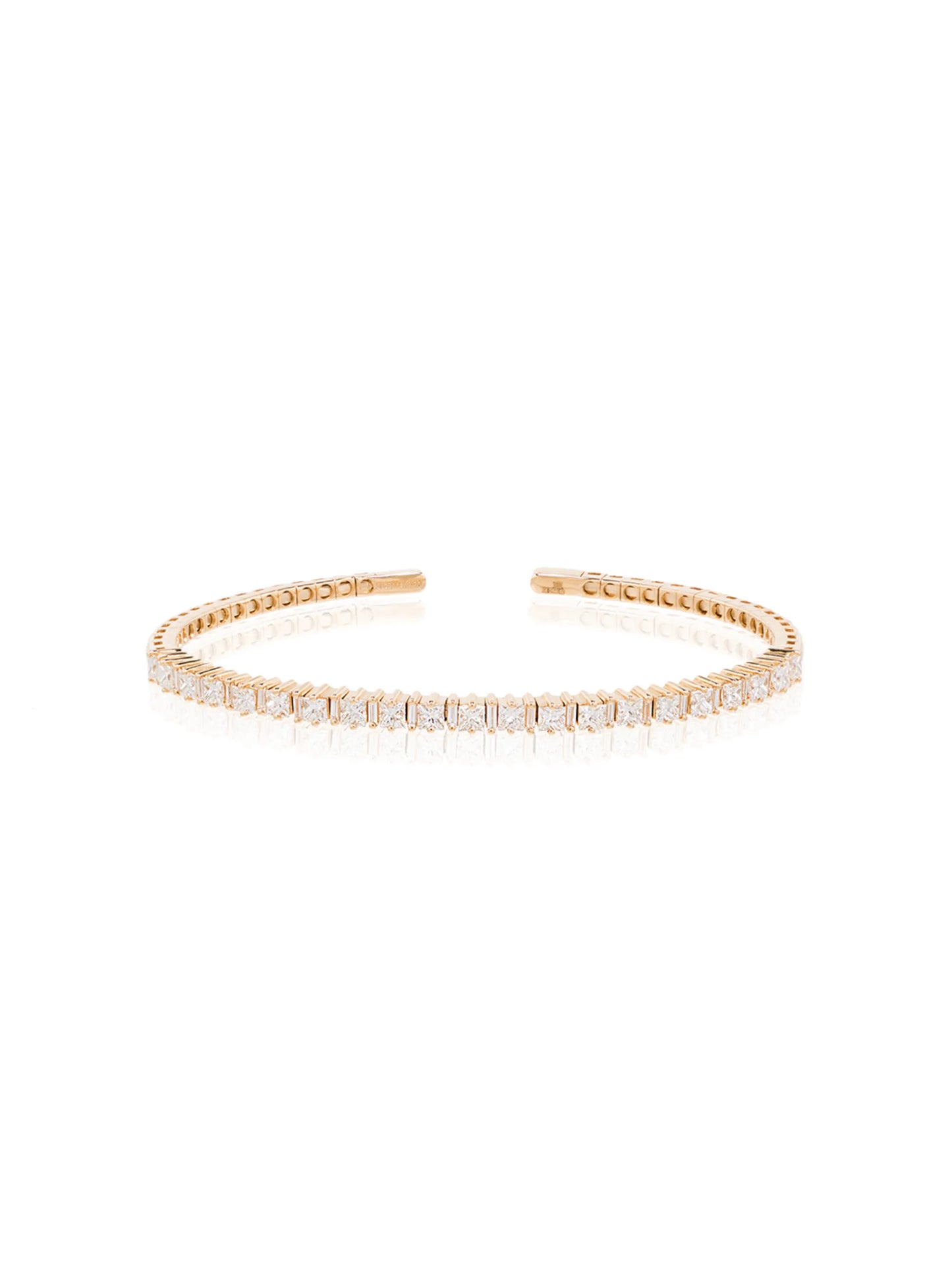 18kt yellow gold mixed cut diamond bracelet