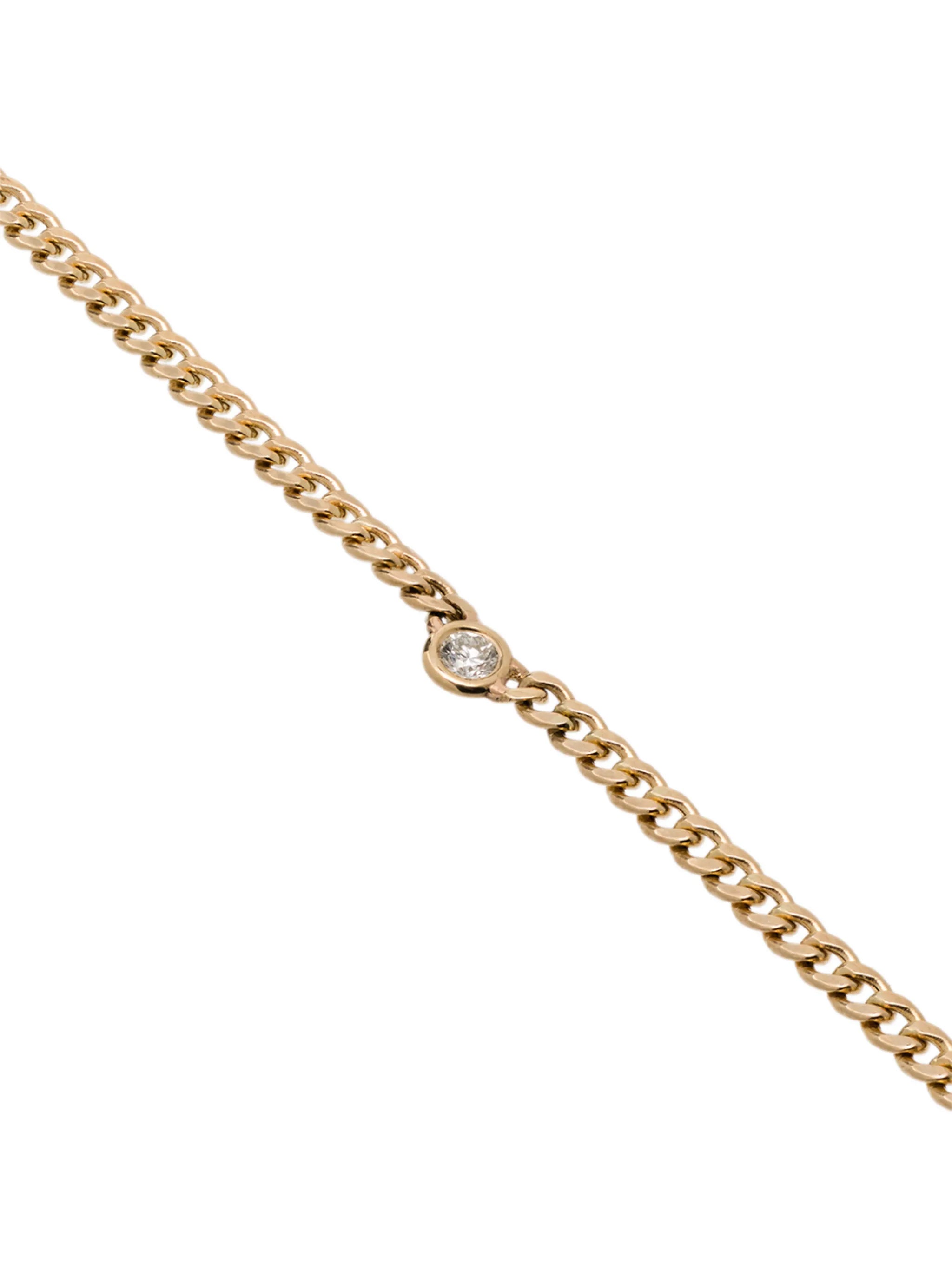 14kt gold diamond necklace