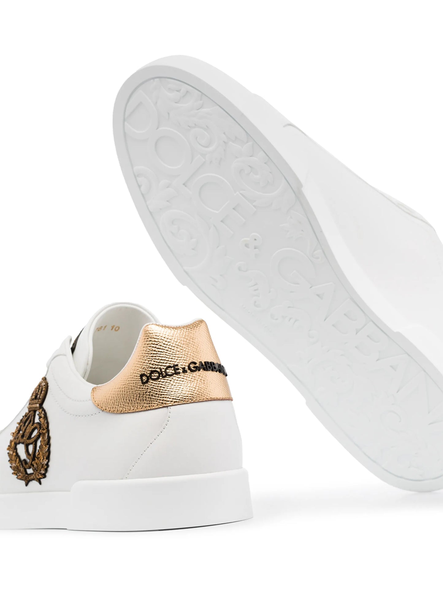 Portofino crown-patch leather sneakers