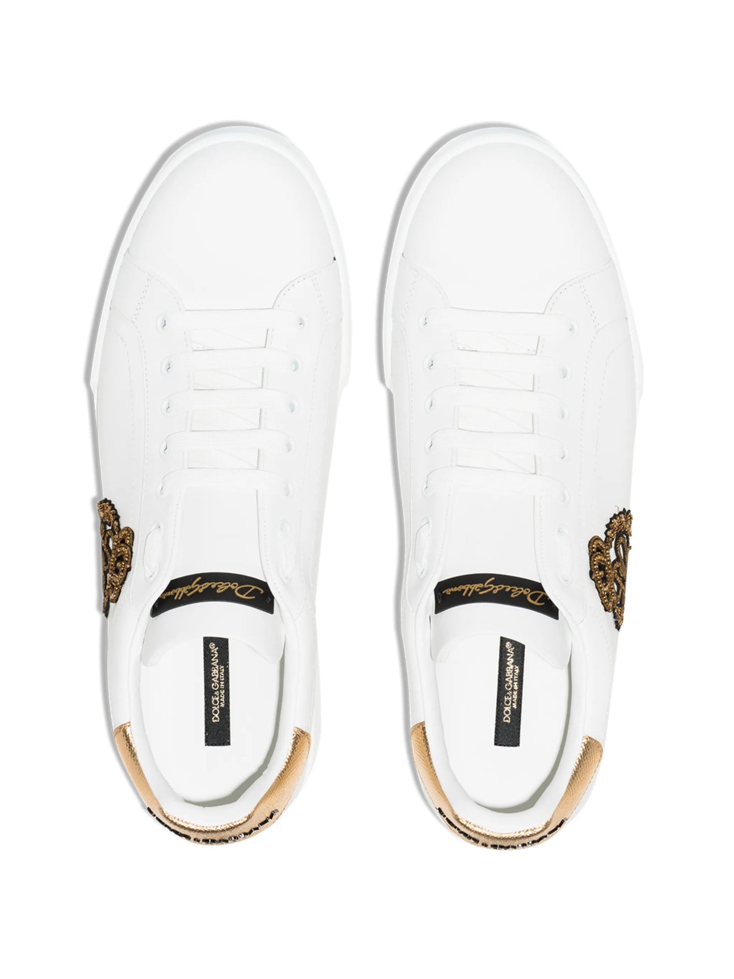 Portofino crown-patch leather sneakers