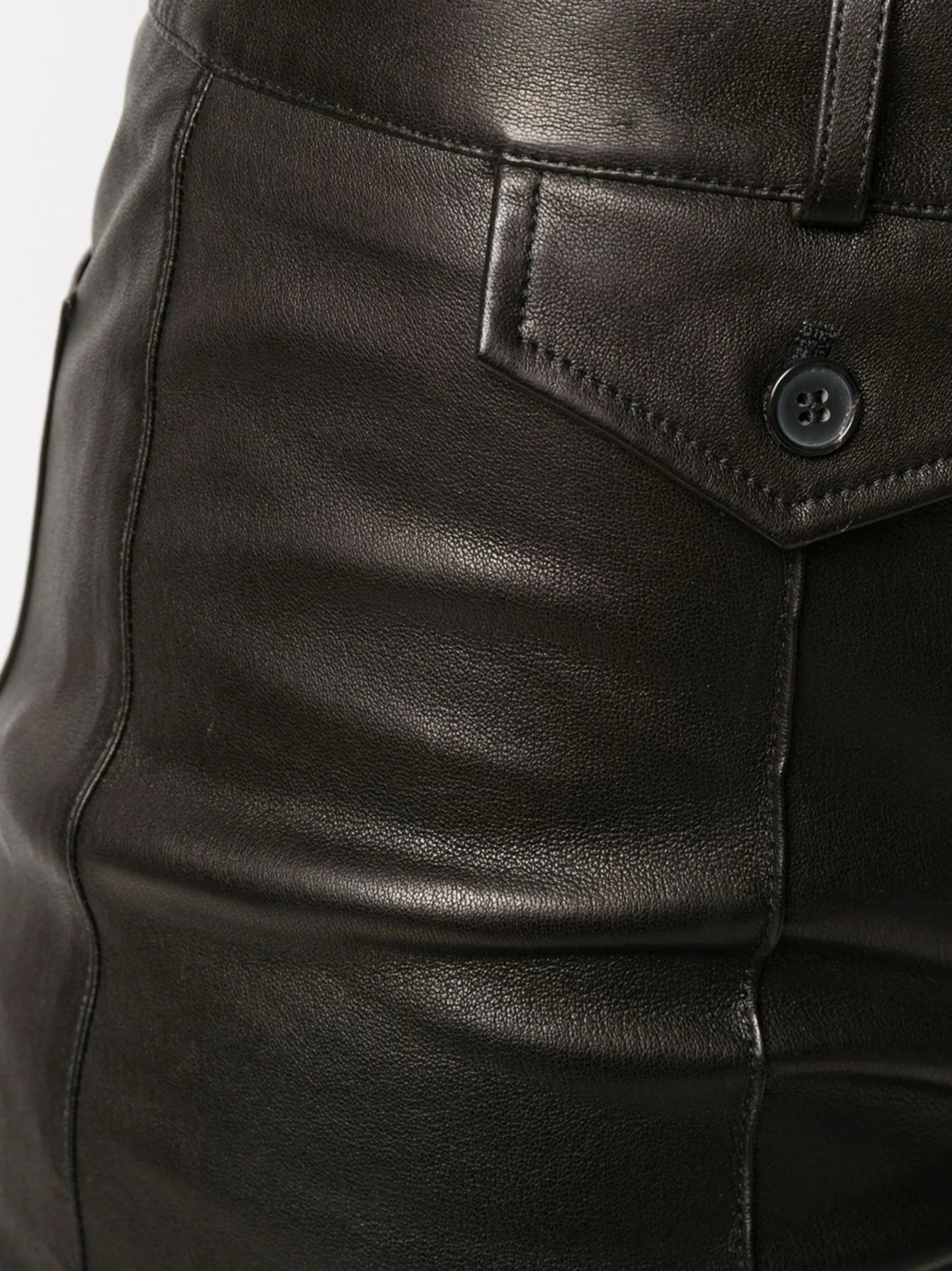 leather skinny-leg jeans