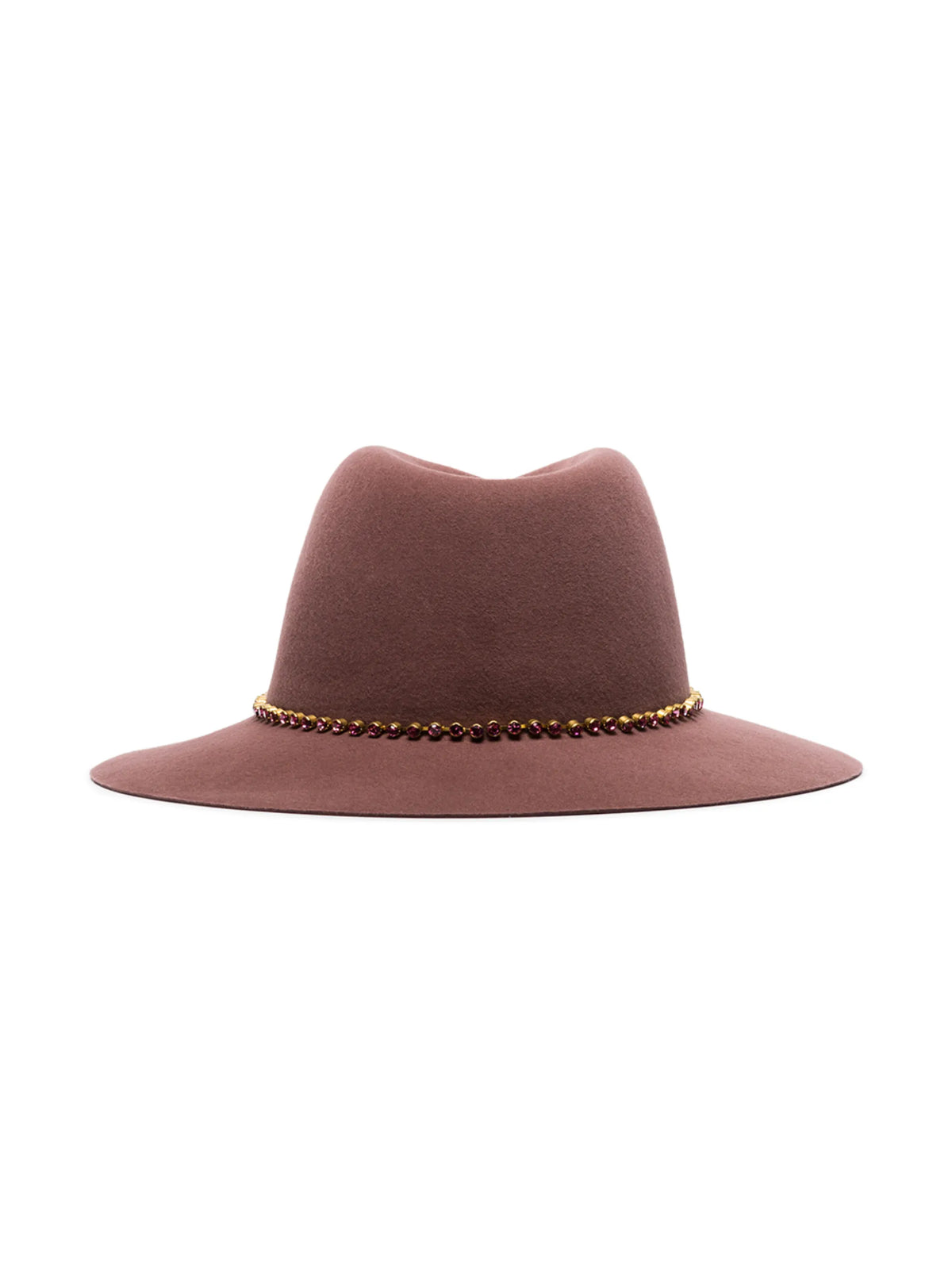 logo-plaque embellished fedora hat