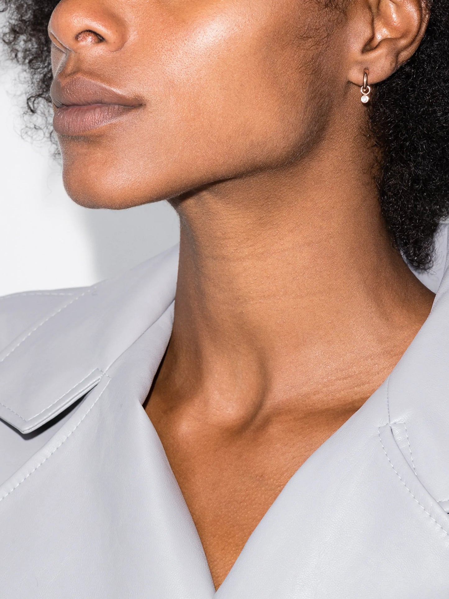 14kt rose gold diamond single charm