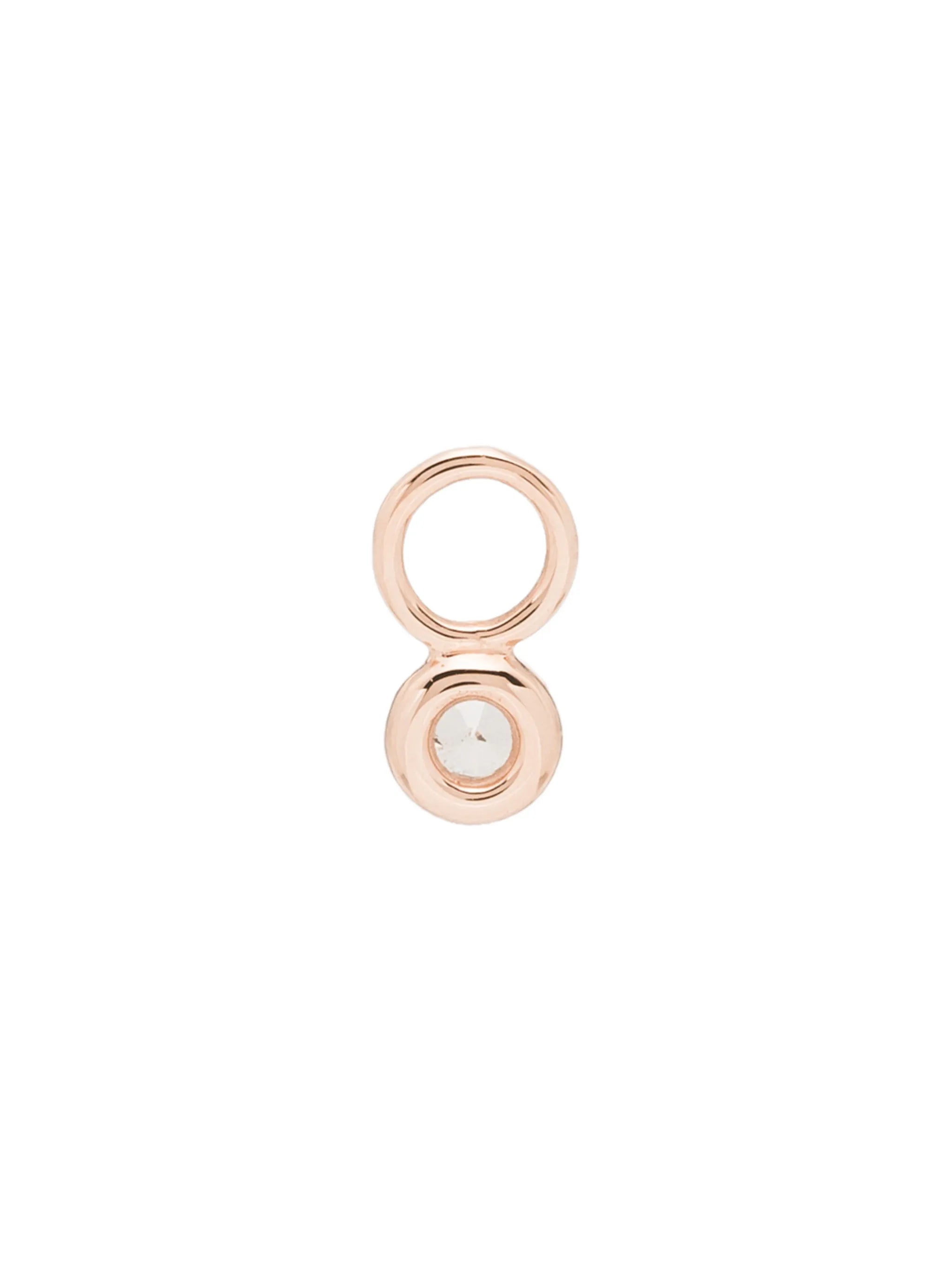14kt rose gold diamond single charm
