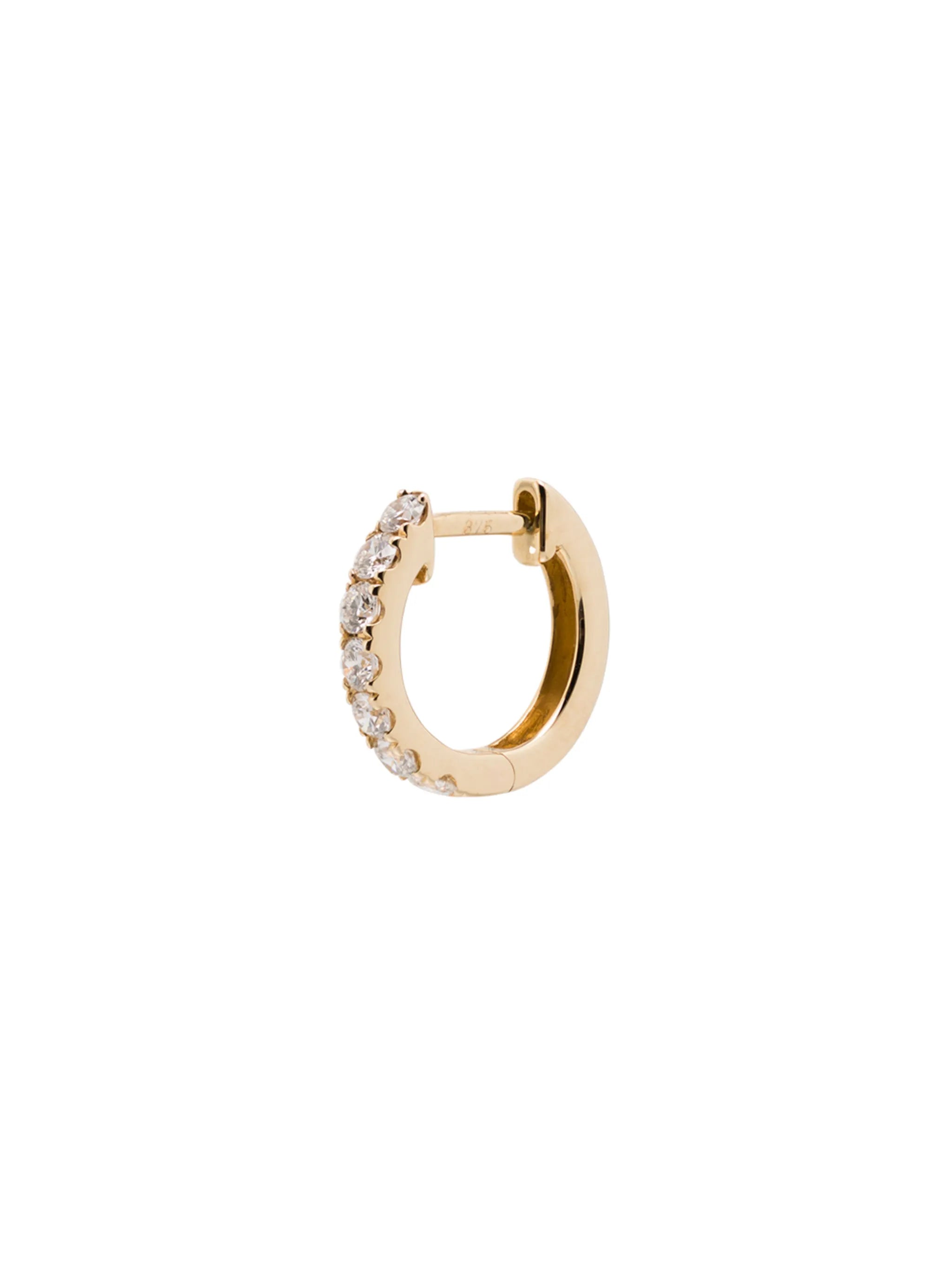14kt yellow gold medium chubby hoop earring