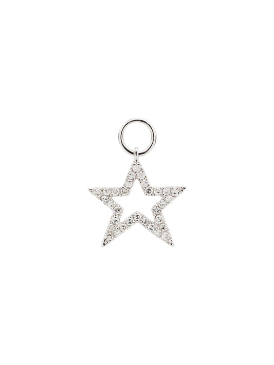 14kt white gold star charm