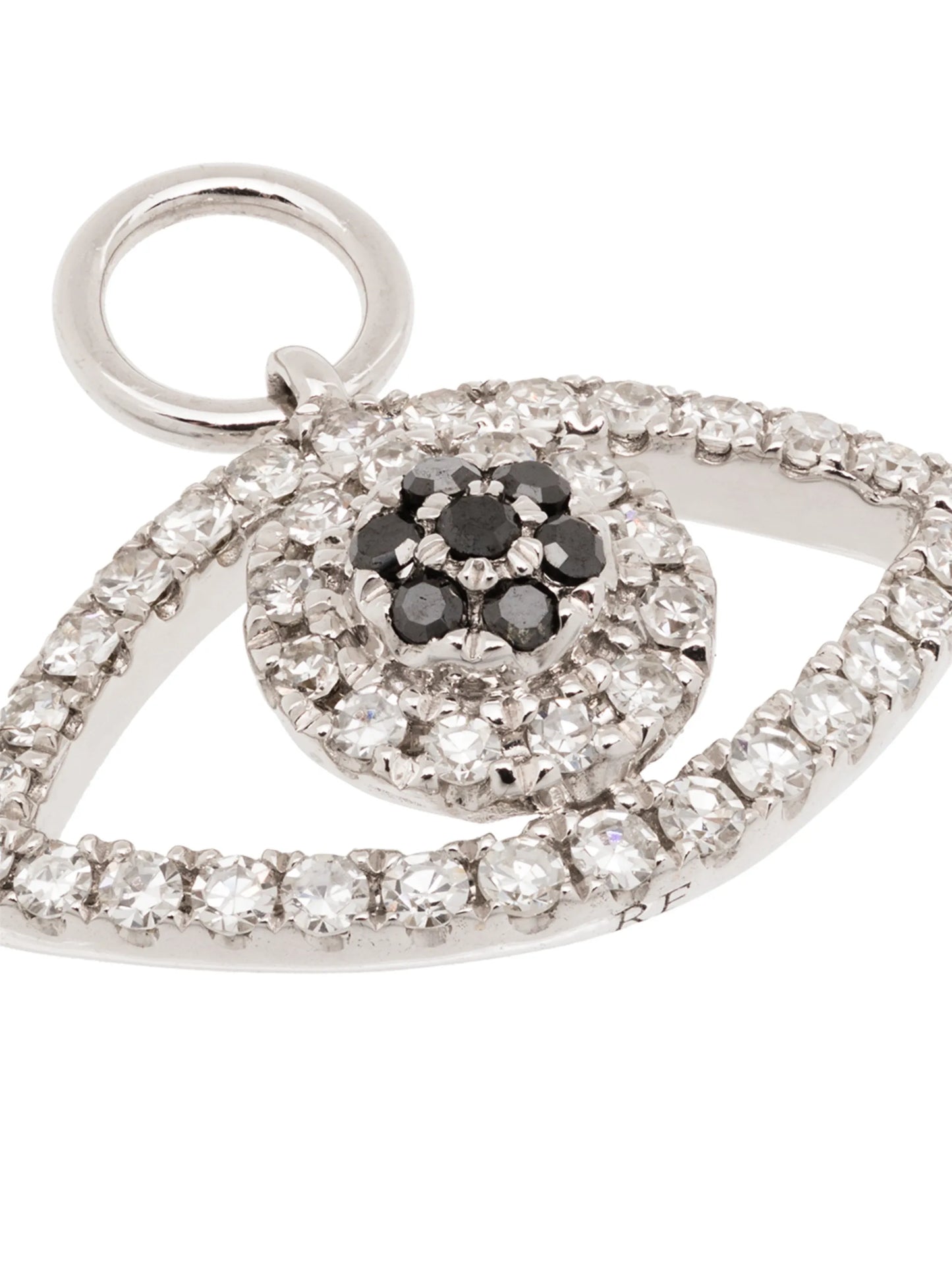 14kt white gold diamond-embellished eye charm