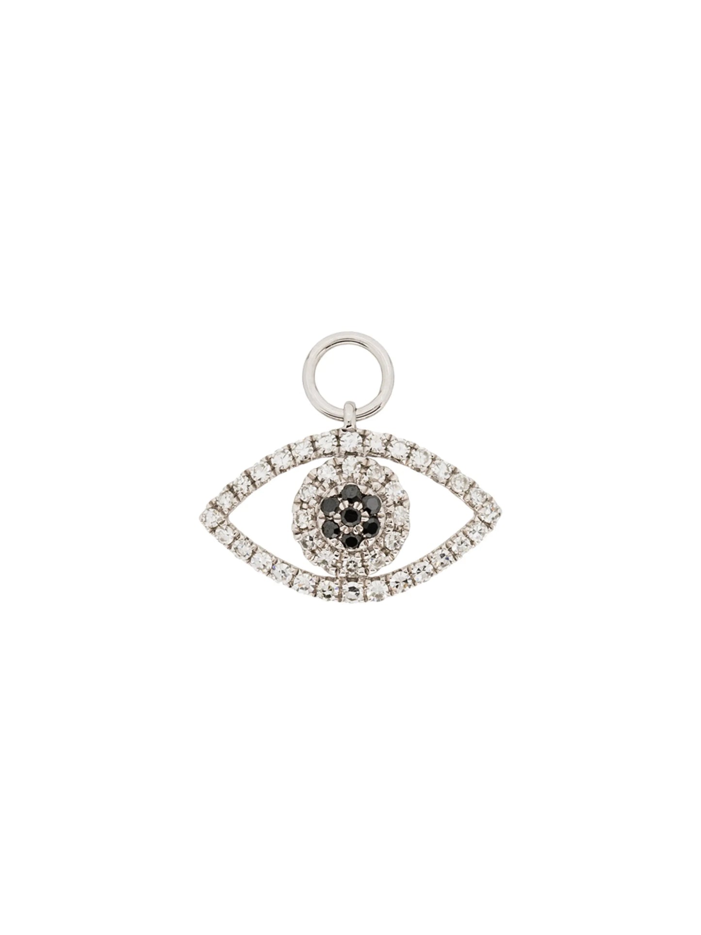 14kt white gold diamond-embellished eye charm