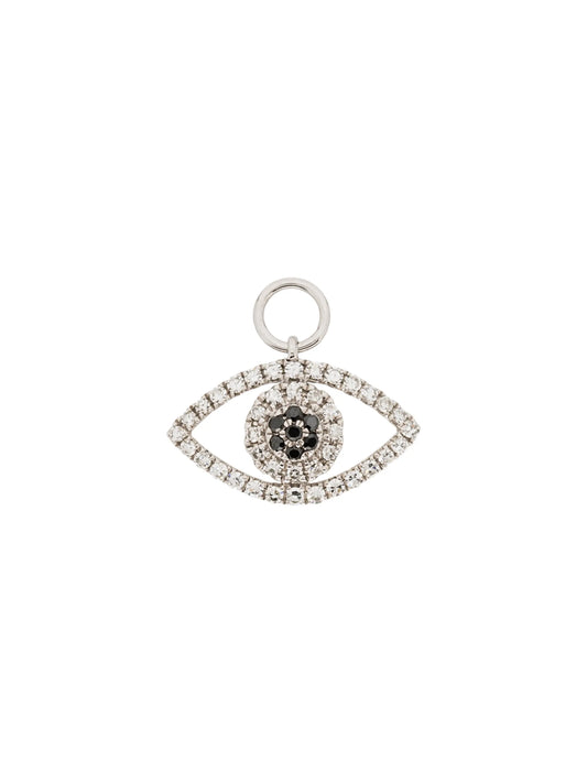 14kt white gold diamond-embellished eye charm