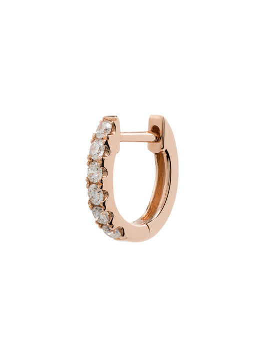 14kt rose gold huggie hoop earring