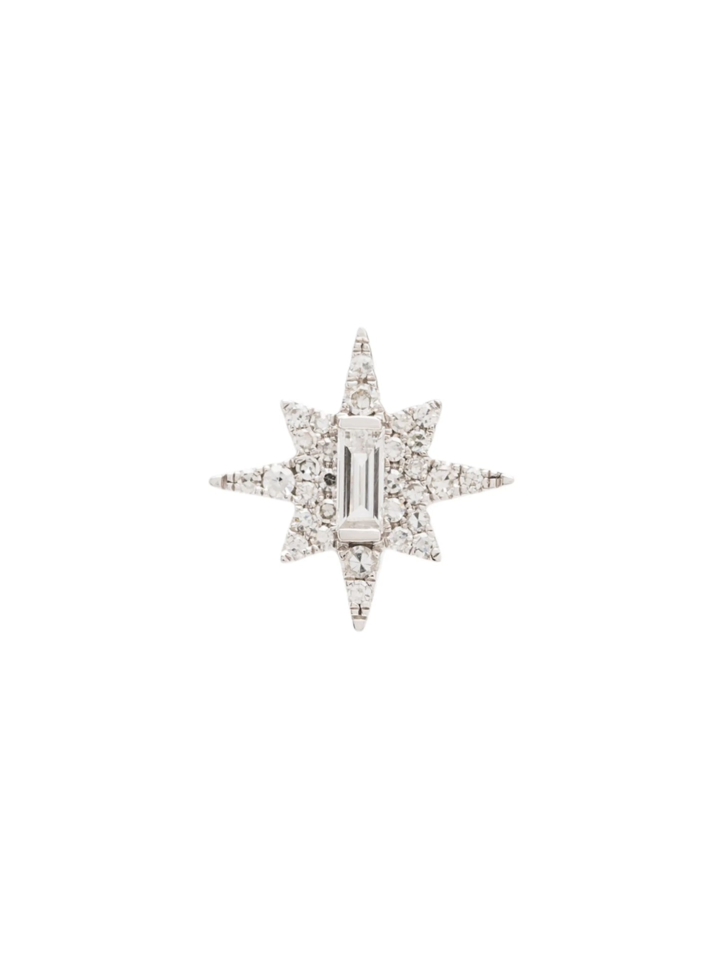 14kt white gold Becky star diamond stud earring