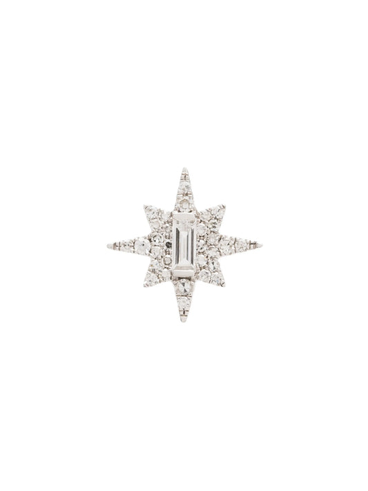14kt white gold Becky star diamond stud earring