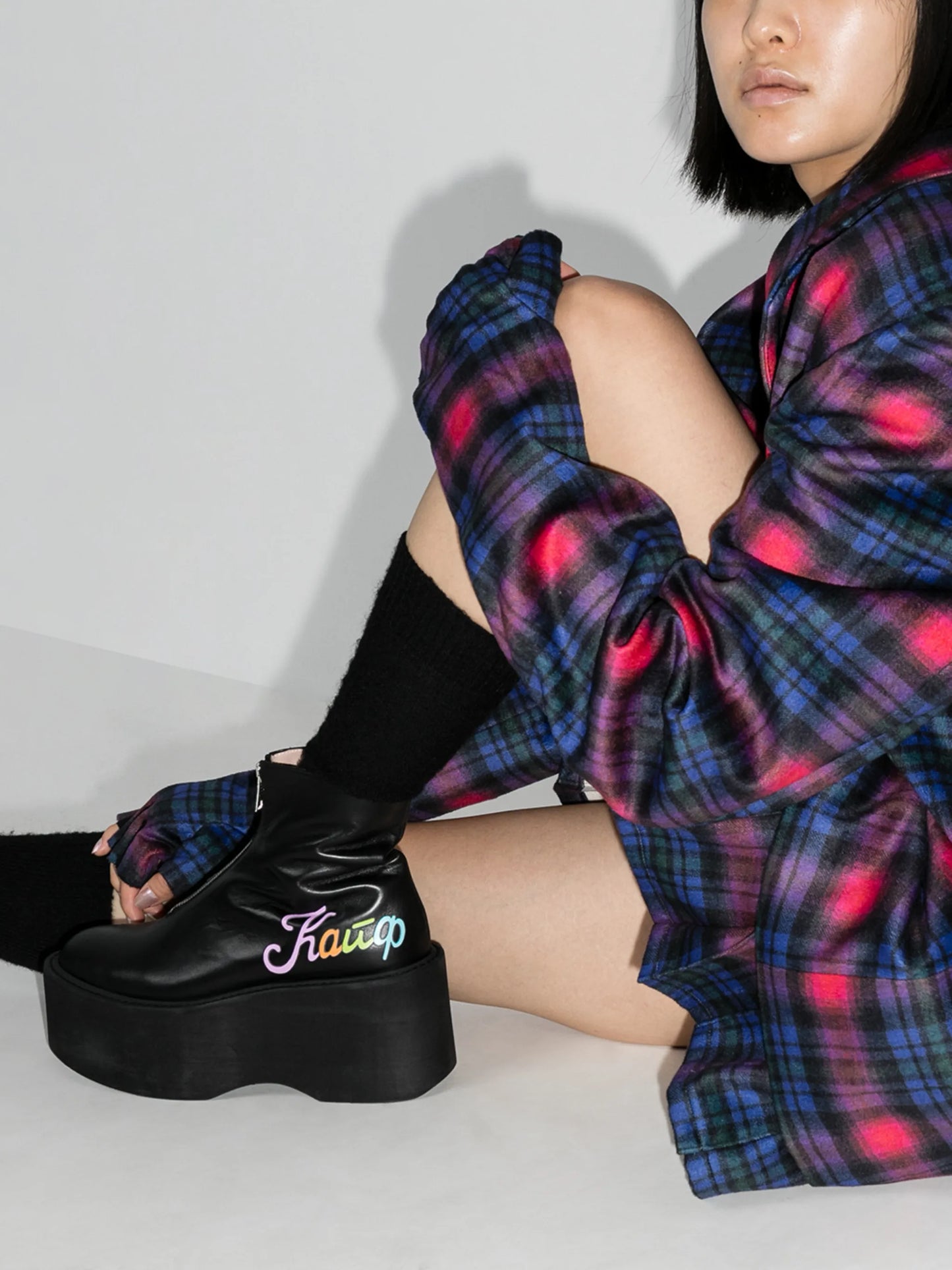 Kaif flatform ankle boots