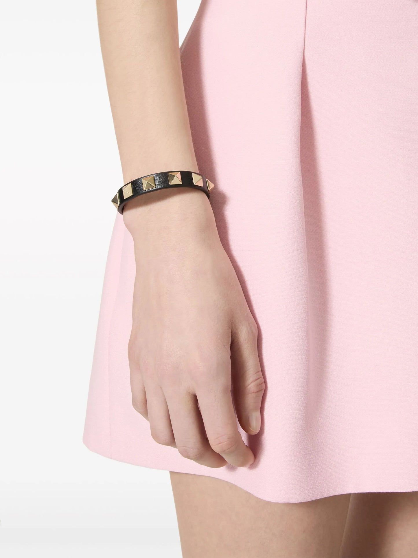 Rockstud leather bracelet