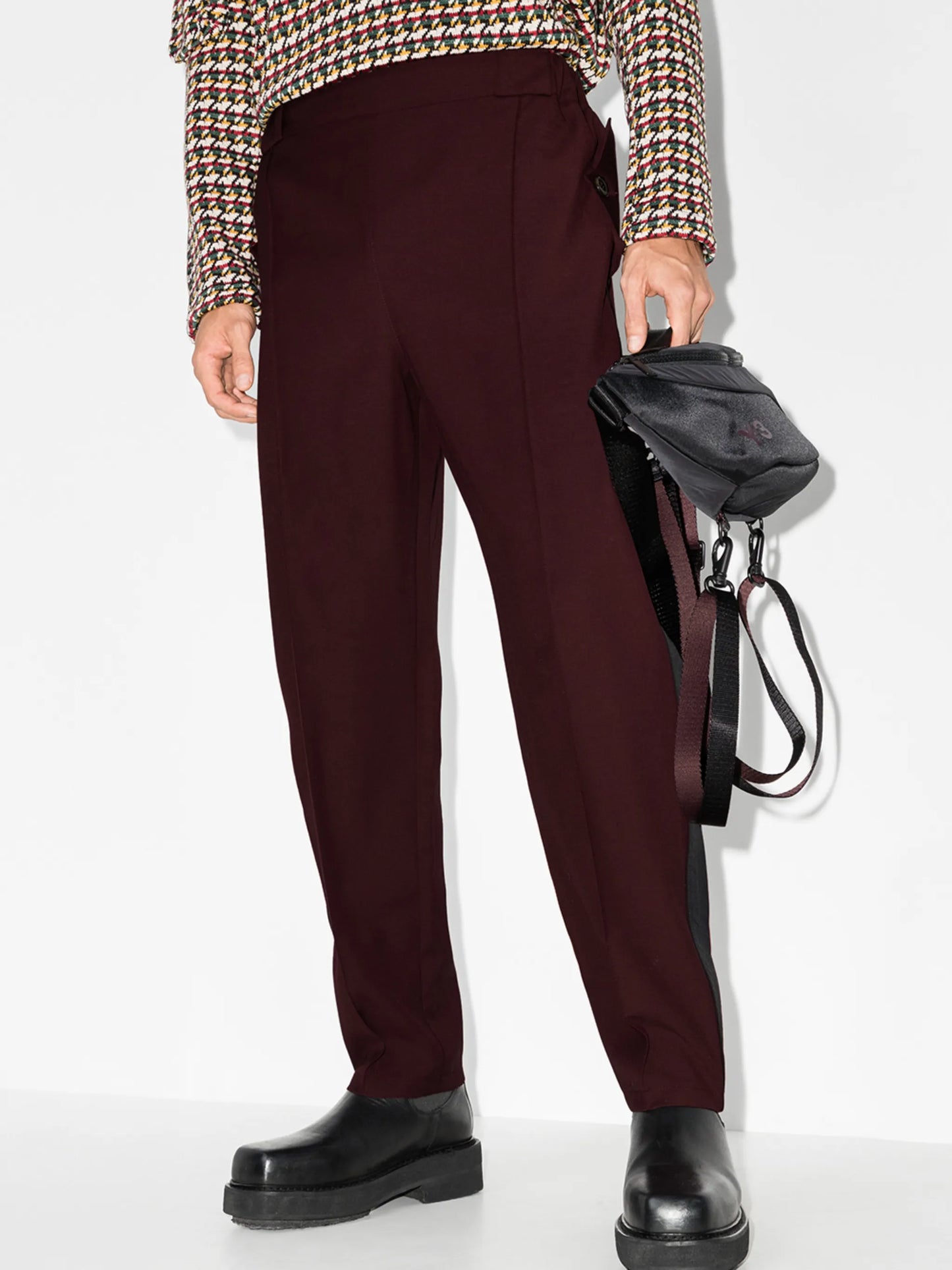 side panel tailored trousers