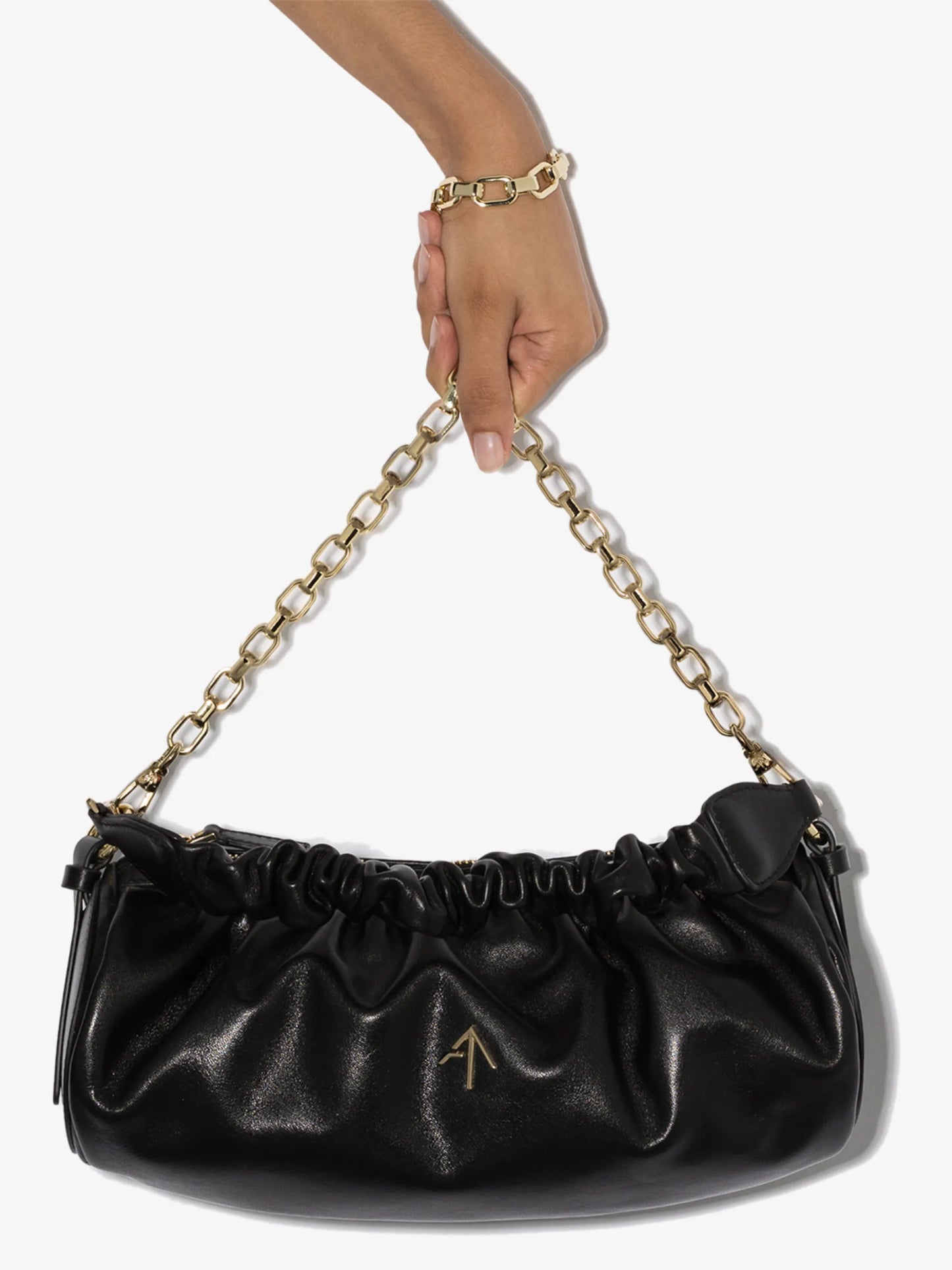 Cylinder ruched shoulder bag