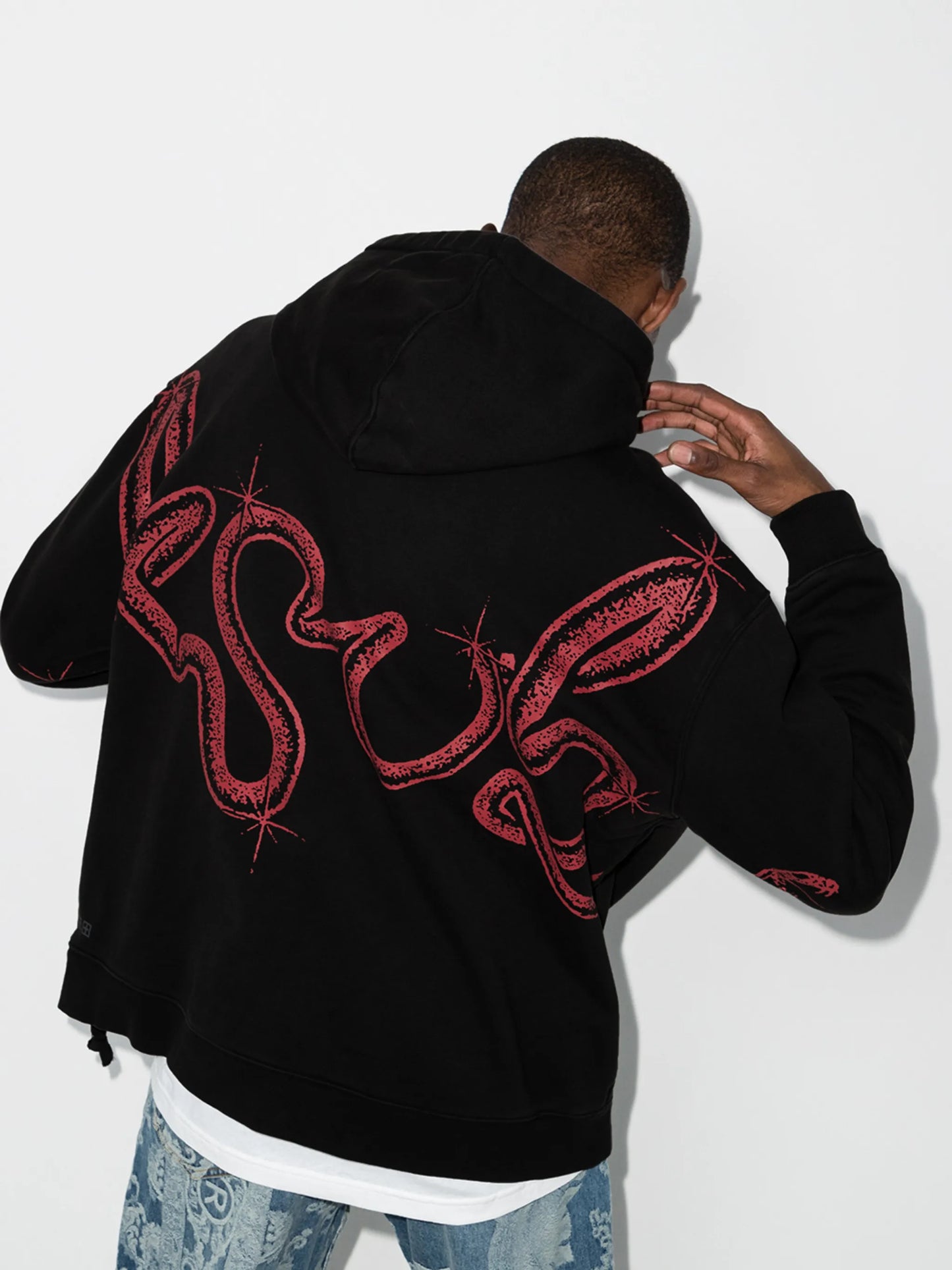 logo print cotton hoodie