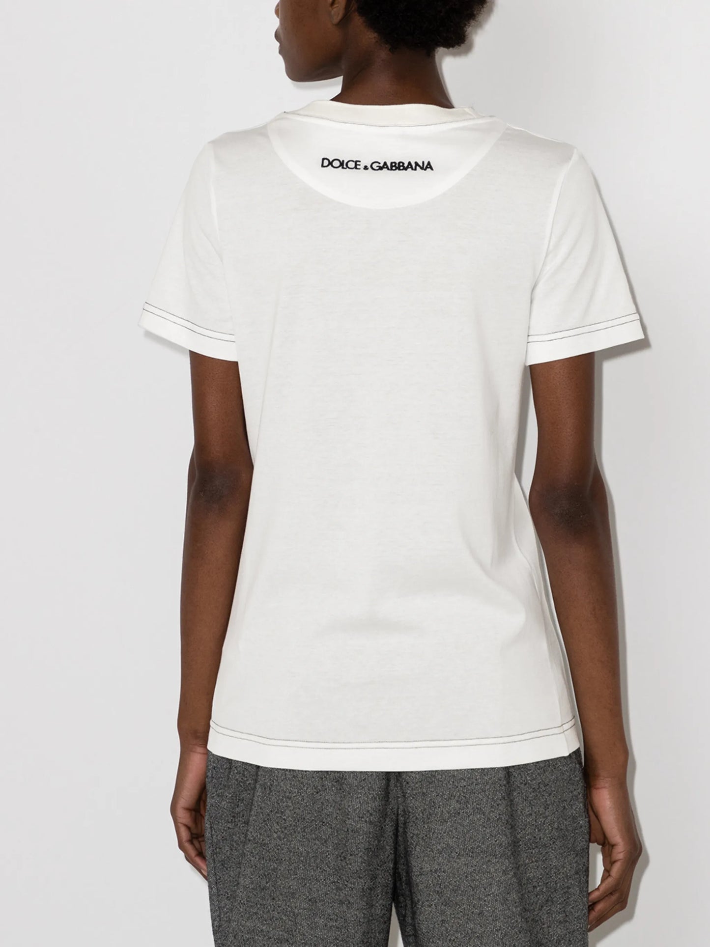 Amore-print crew-neck T-shirt
