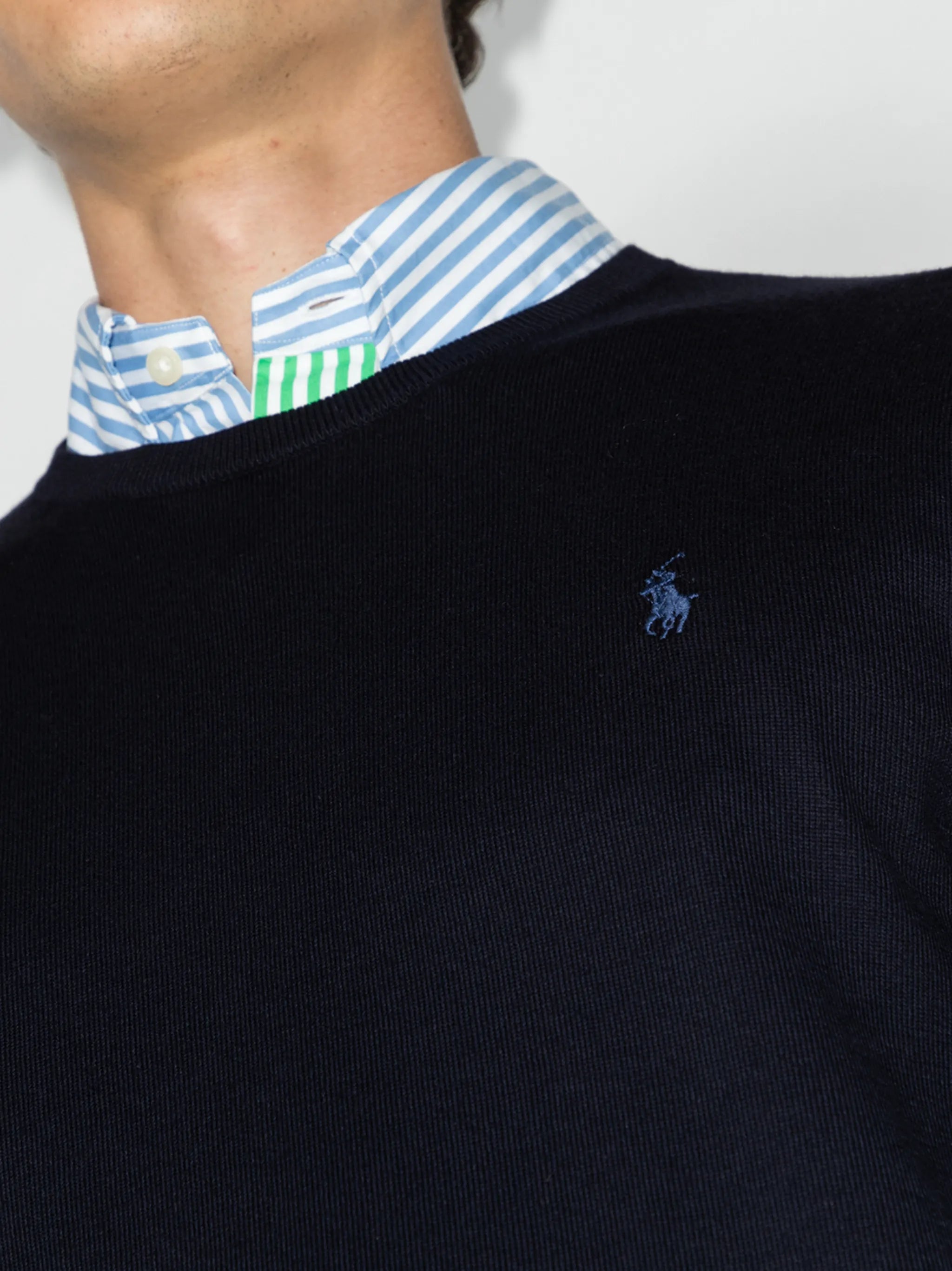 logo-embroidered crewneck jumper