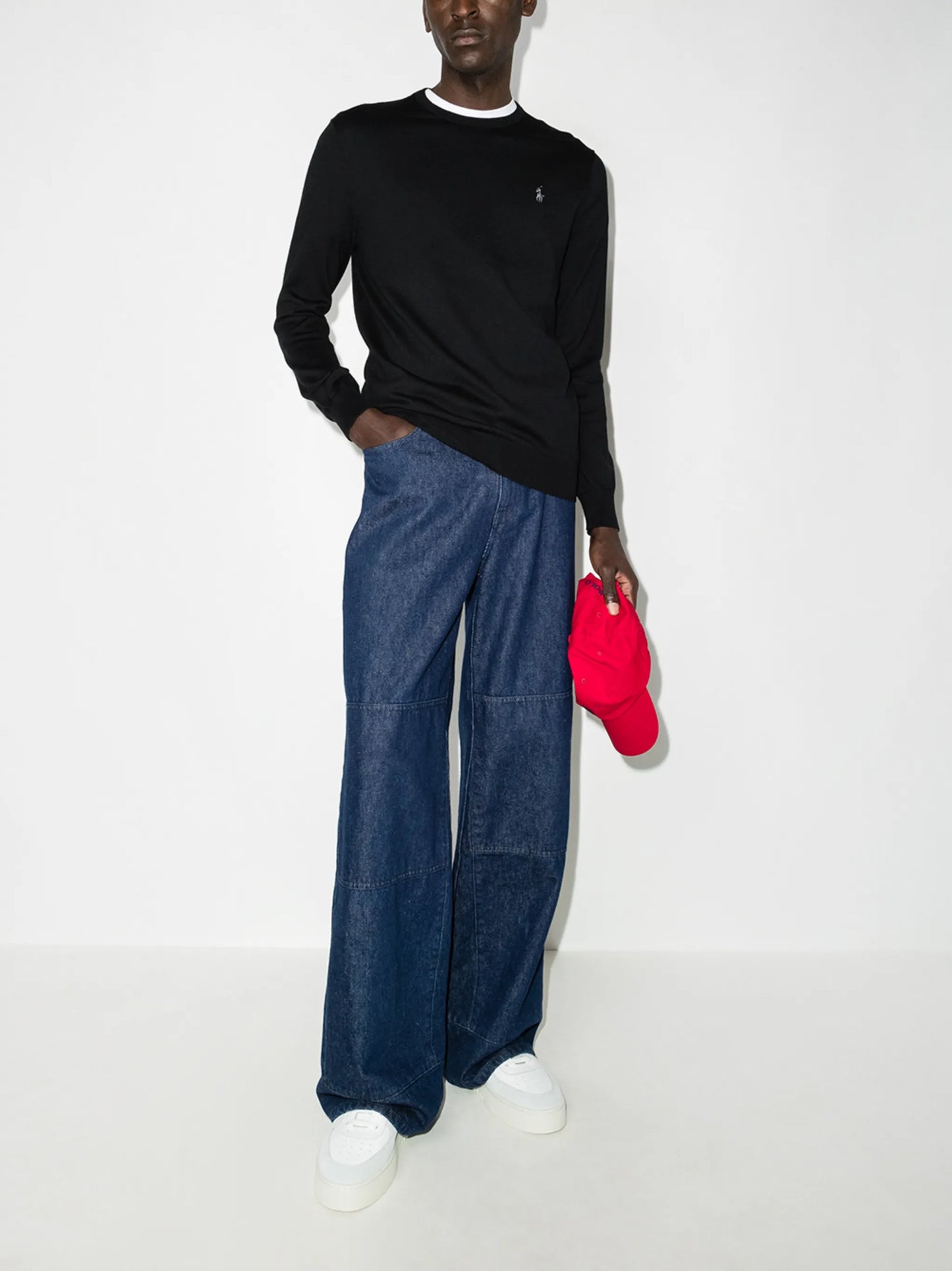 logo embroidery crew jumper